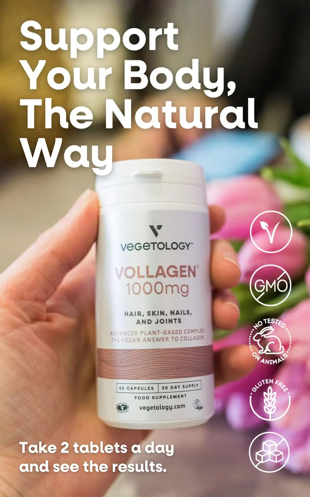 Vegetology Vollagen® Plant Based Complex – Plant Based Protein Alternative to Collagen - AB Mystery