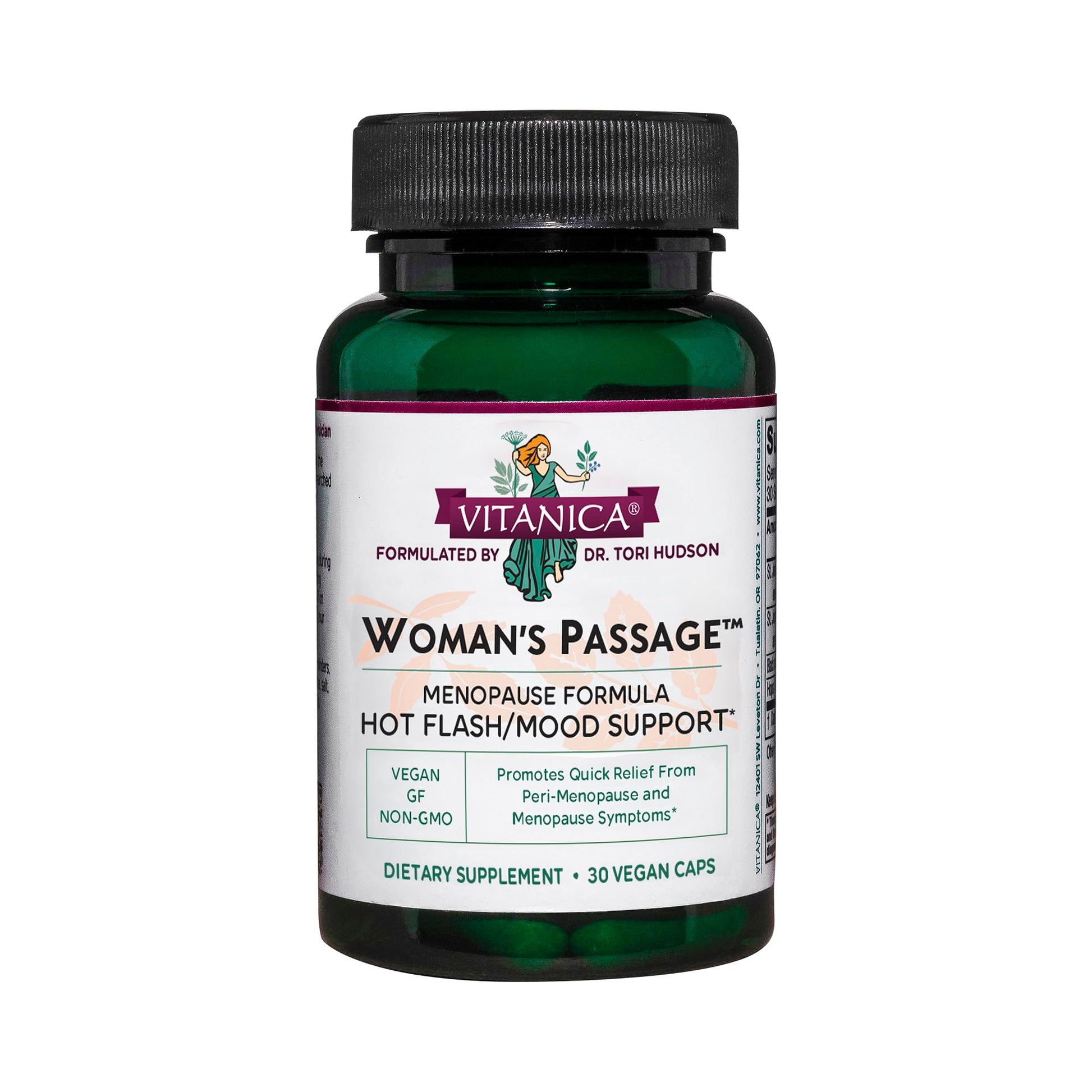 Vitanica - Woman's Passage - Menopause Support - 30 Vegetarian Capsules