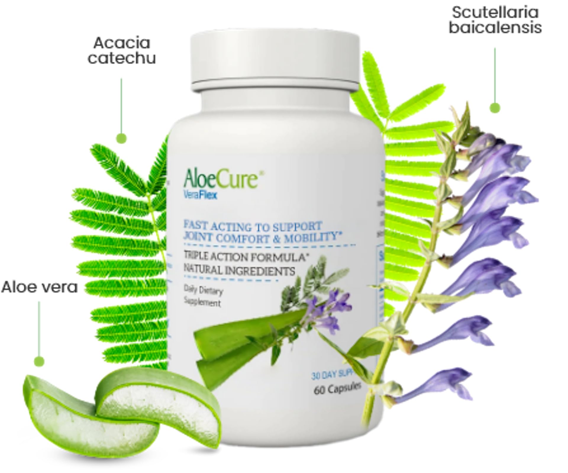 AloeCure VeraFlex Natural Joint Support Supplement with USDA Organic Aloe Vera - AB Mystery