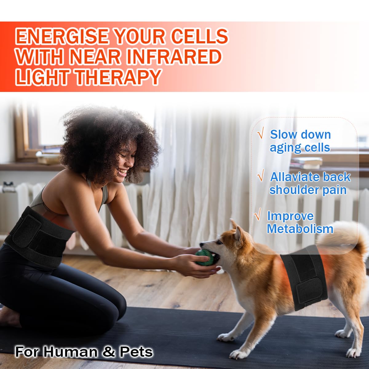 Red Light Therapy Infrared Light Therapy Pad for Body Pain NIR Deep Therapy for Back Knee Hands - AB Mystery