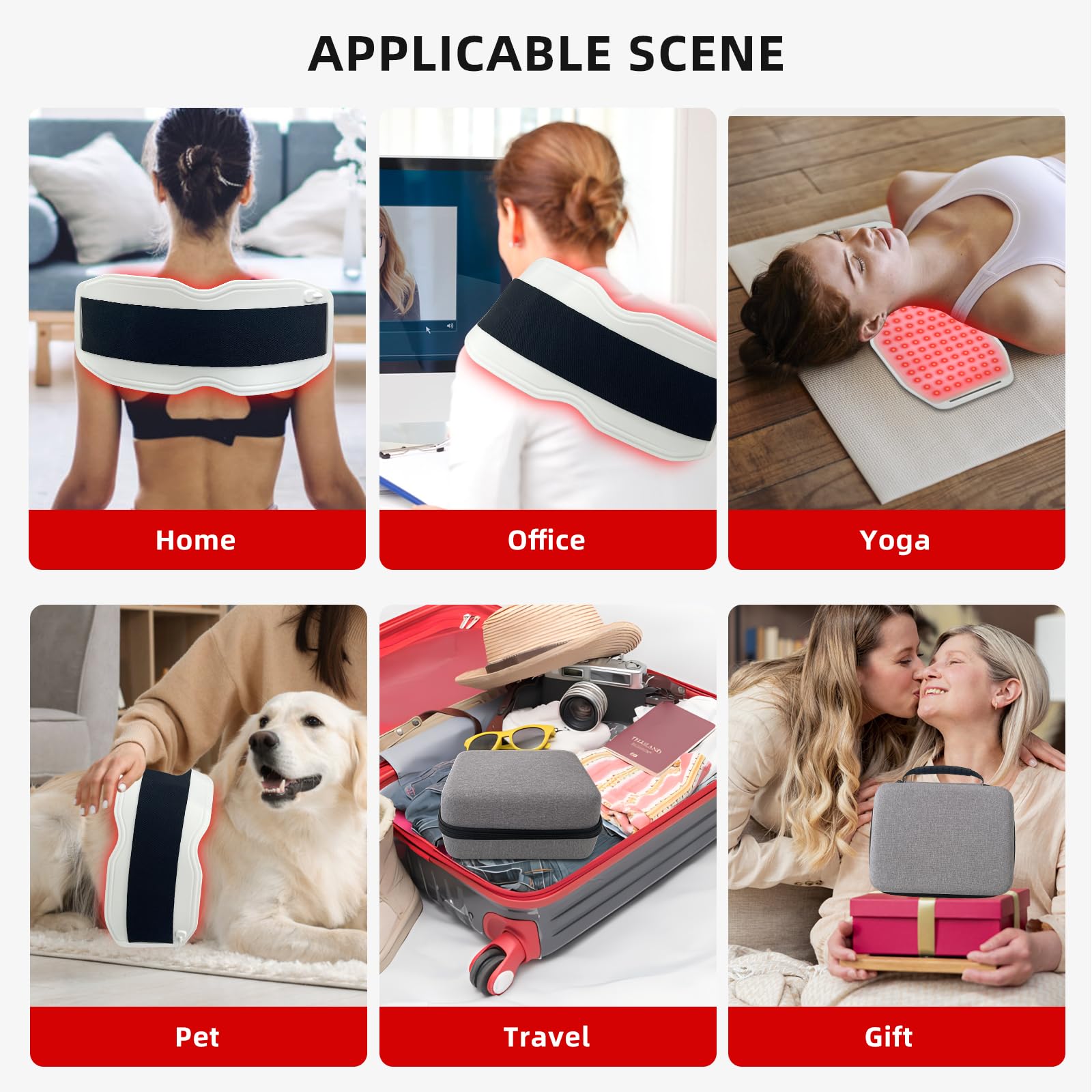 Toponechoice Red Light Therapy Belt, 450pcs 660nm 850nm 940nm, Infrared Light Therapy - AB Mystery