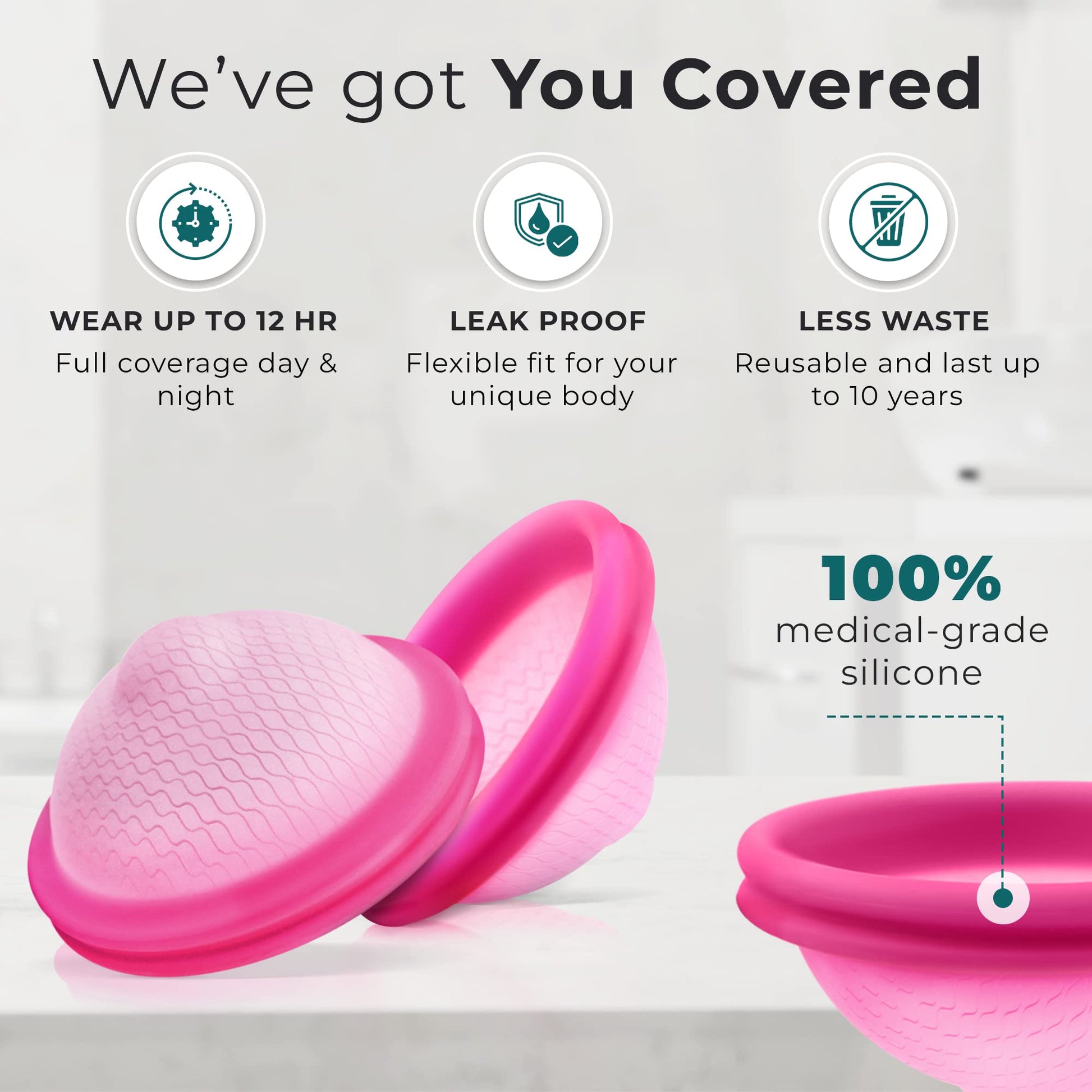 Ecoblossom Reusable Menstrual Disc - Large Menstrual Cup - Soft Period Disc for Women Designed - AB Mystery