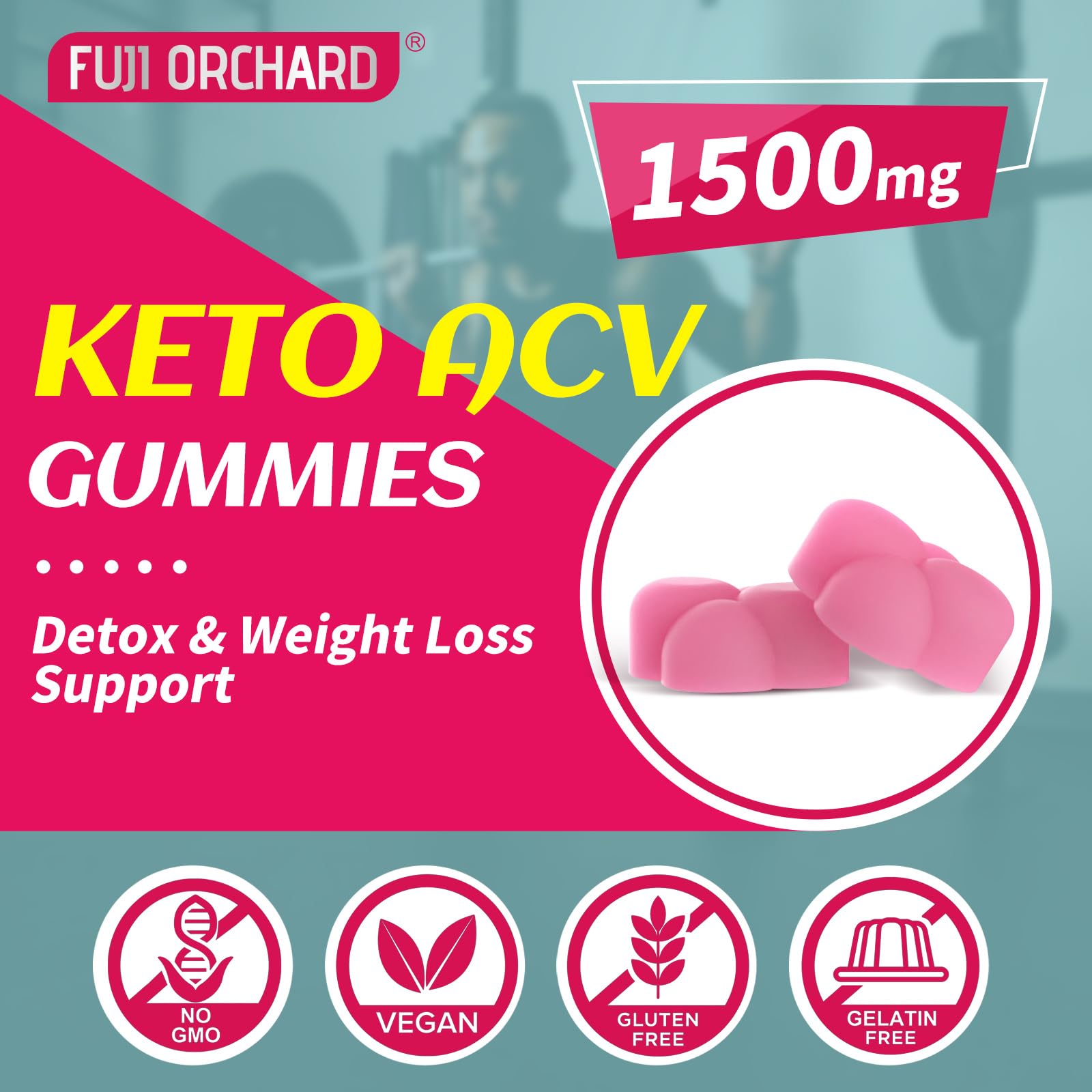 FUJI ORCHARD Keto Acv Gummies, 1500mg Keto Acv Gummies Advanced Weight Loss - AB Mystery