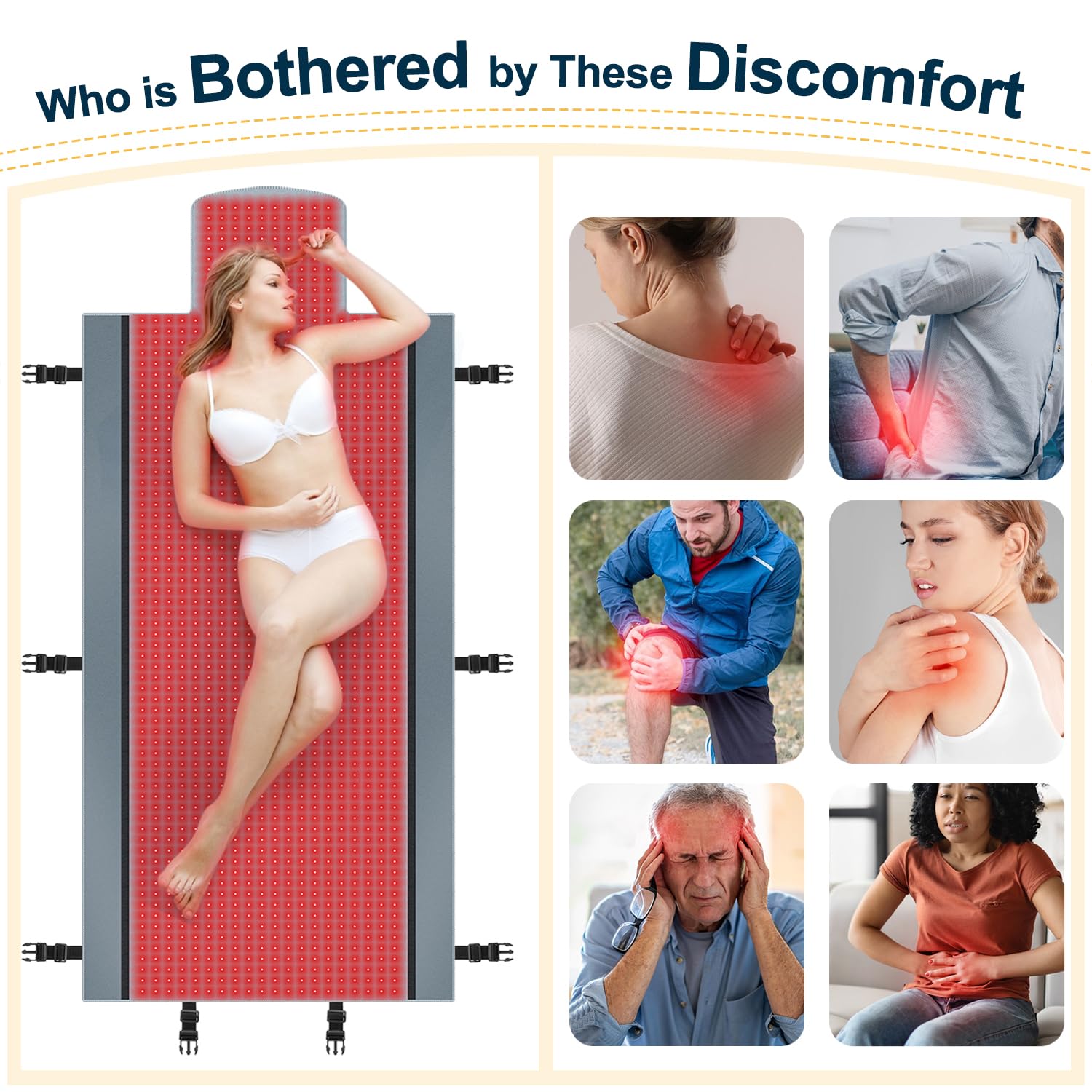 Red Light Therapy for Body - Full Body Red Light Therapy Mat, 71.0x33.30in, 2570Pcs 660nm - AB Mystery