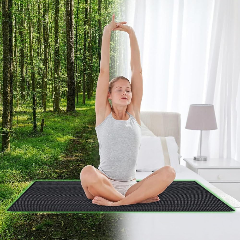 LDDJIOD Grounding Mat for Bed with 2 Grounding Cords, Conductive Grounding Sheet - AB Mystery