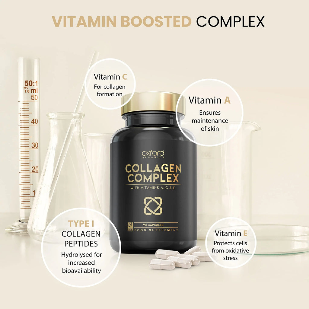 Advanced Collagen Complex | 1593mg Vitamin Boosted Complex for Glowing Hair, Skin & Nails Oxford Organics