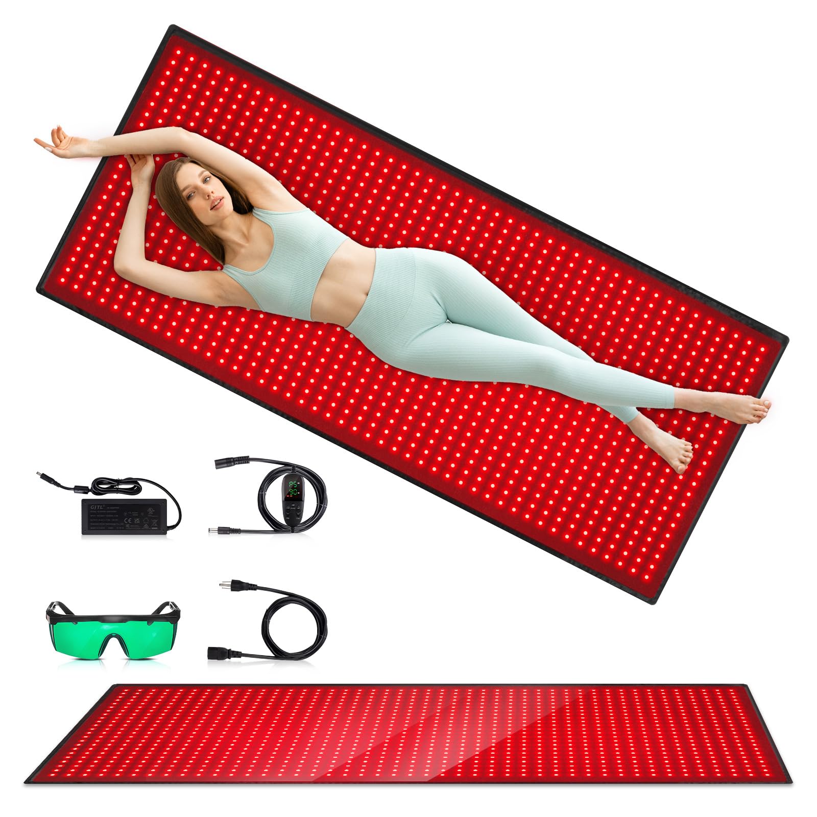 Red Light Therapy Mat for Body, 71"x 31" Red Light Therapy Blanket Red Near Infrared 660nm 850nm - AB Mystery