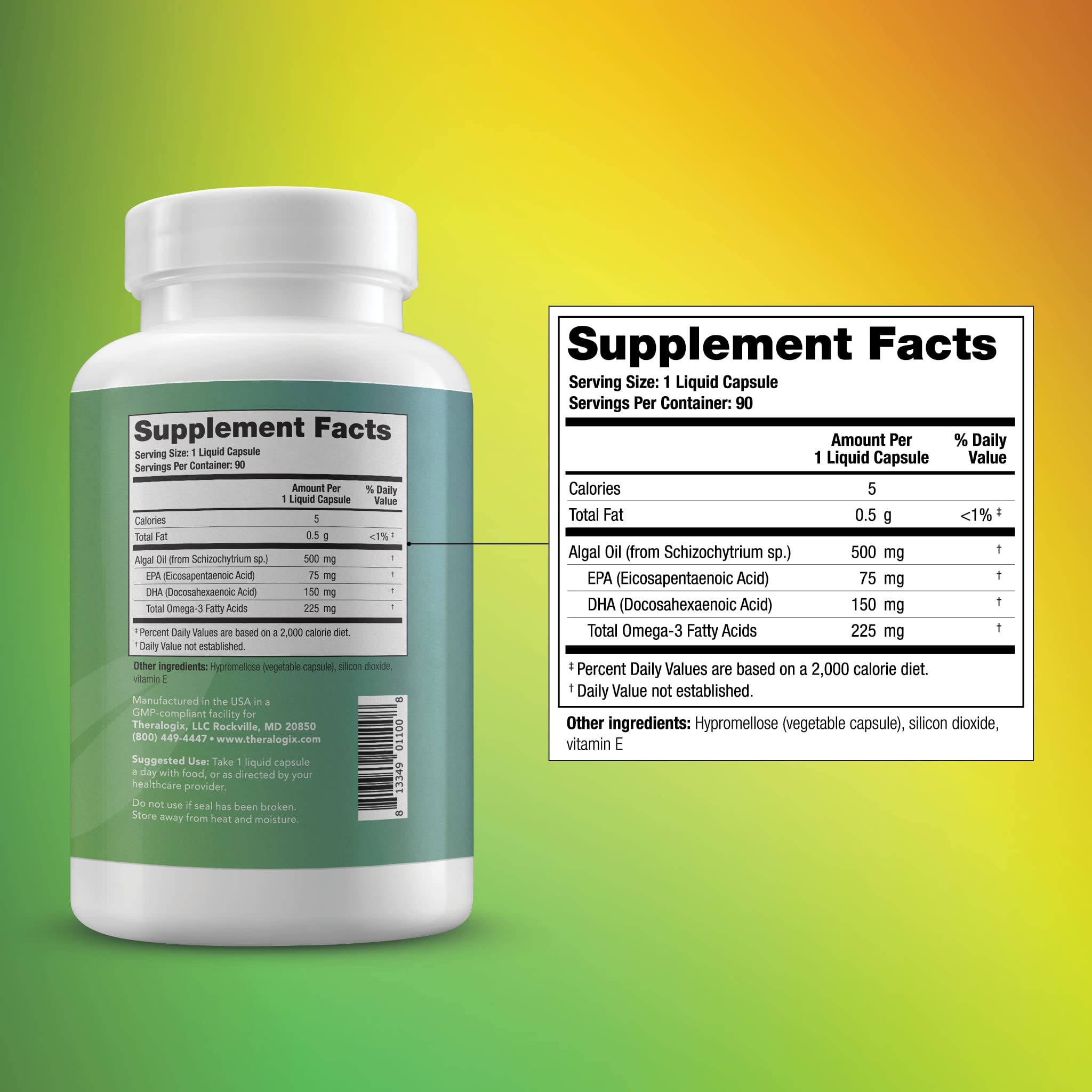 Theralogix PhytoLife Omega - 90-Day Supply - Vegan Algae Omega-3 Supplement - AB Mystery