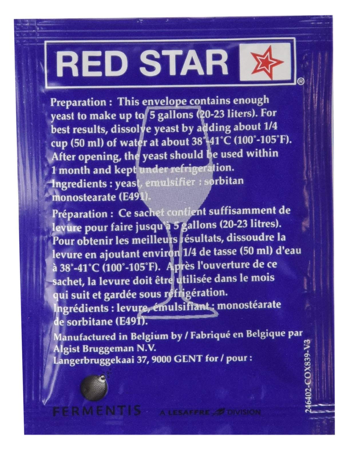 Red Star Premier Cuvee Yeast 10 Packets - AB Mystery