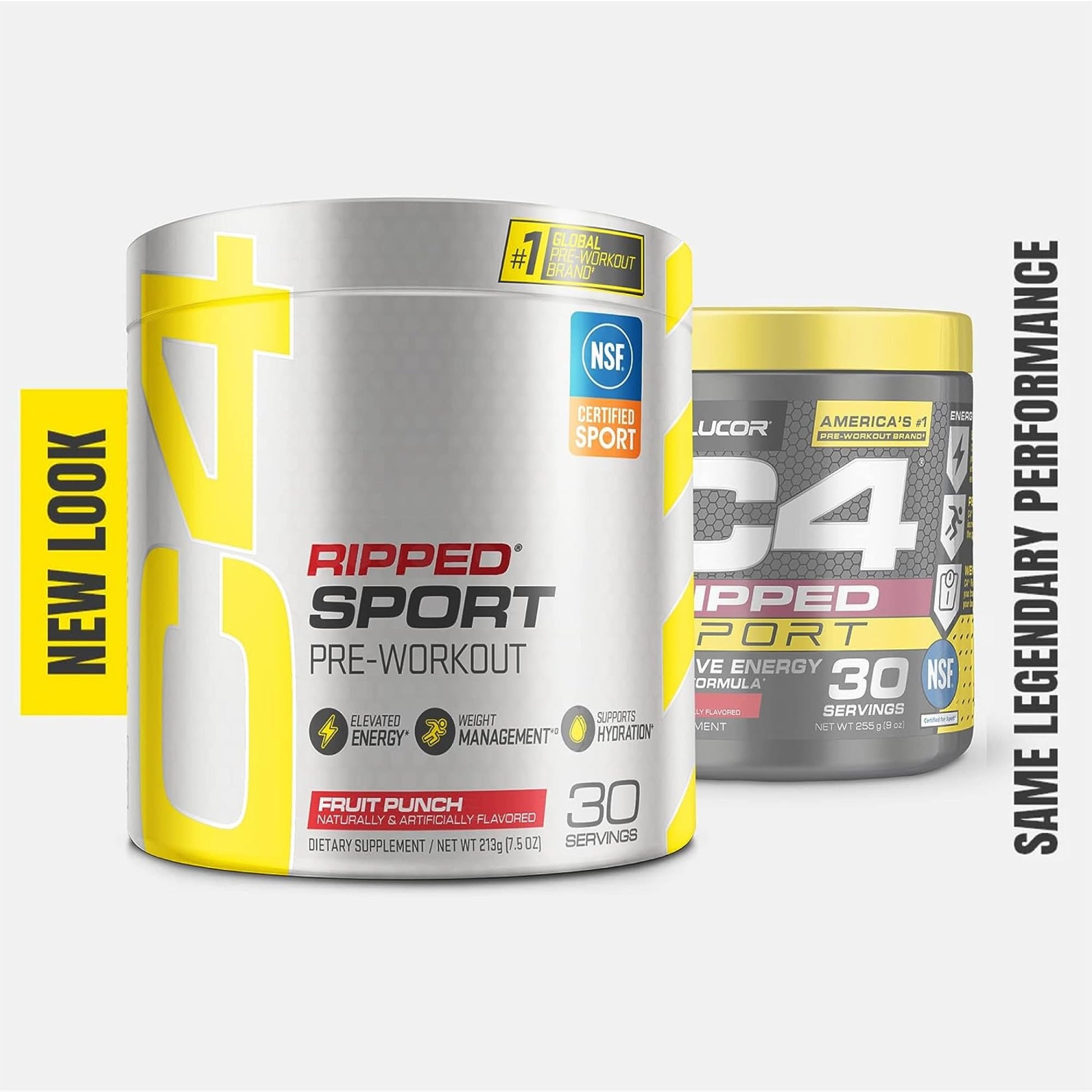 C4 Ripped Sport Pre Workout Powder Fruit Punch - NSF Certified for Sport + Sugar Free - AB Mystery