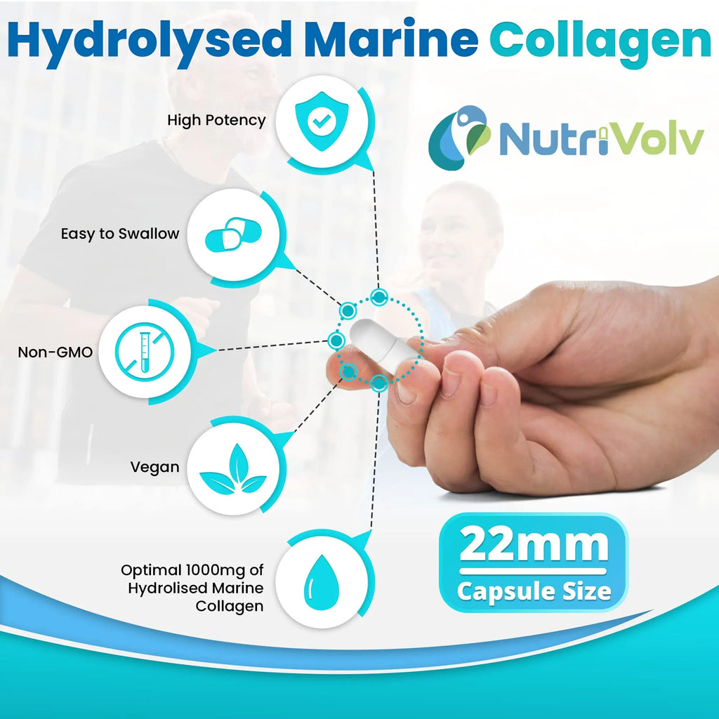 Nutrivolv Collagen Marine (1000mg) Supplement for Skin , Anti Ageing Nutrivolv