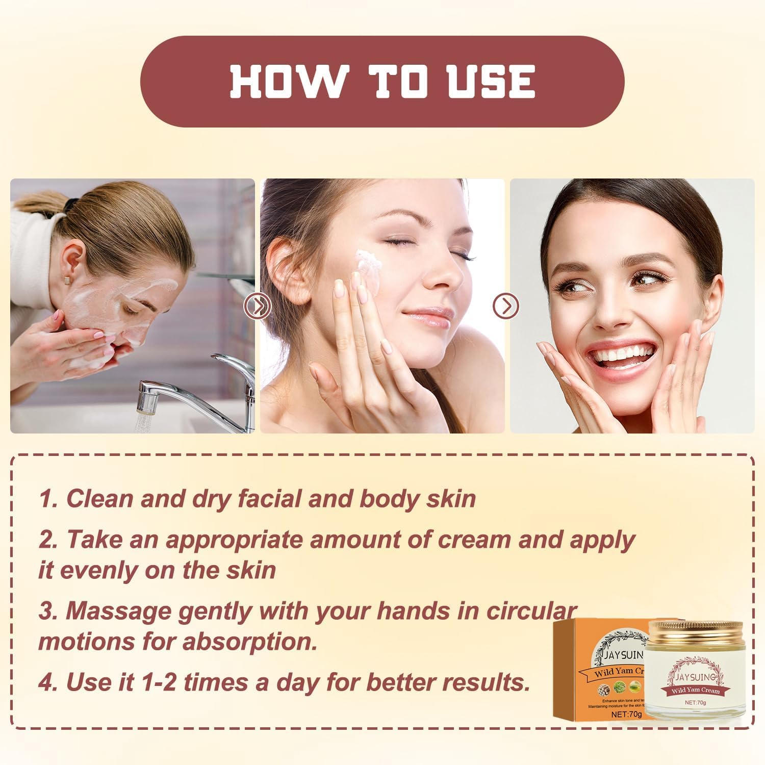 3PCS Wild Yam Cream, Annas Wild Yam Cream Organic for Hormone Balance, Women's Organic - AB Mystery