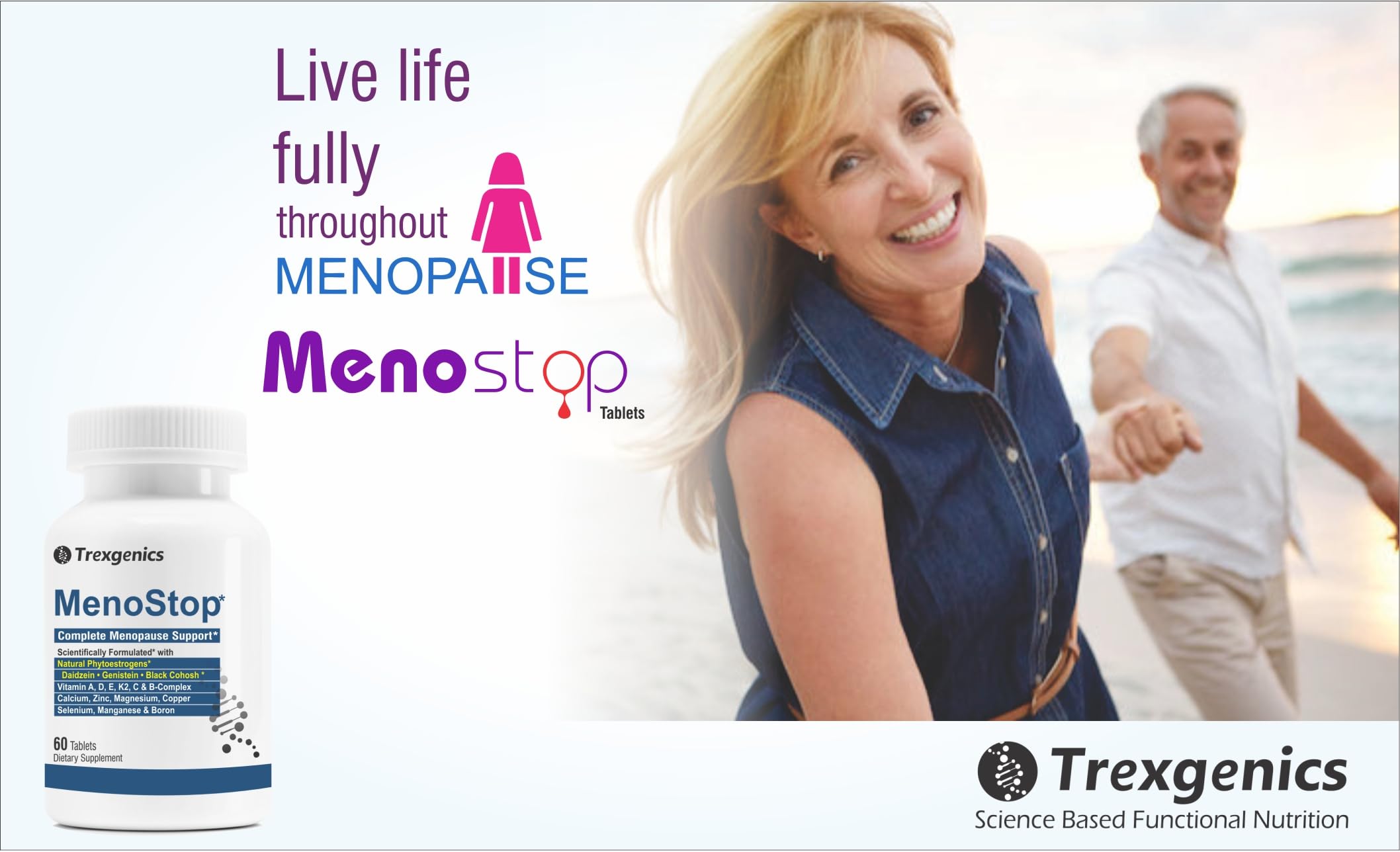 Trexgenics MENOSTOP Complete Menopause Support with Isoflavones - AB Mystery