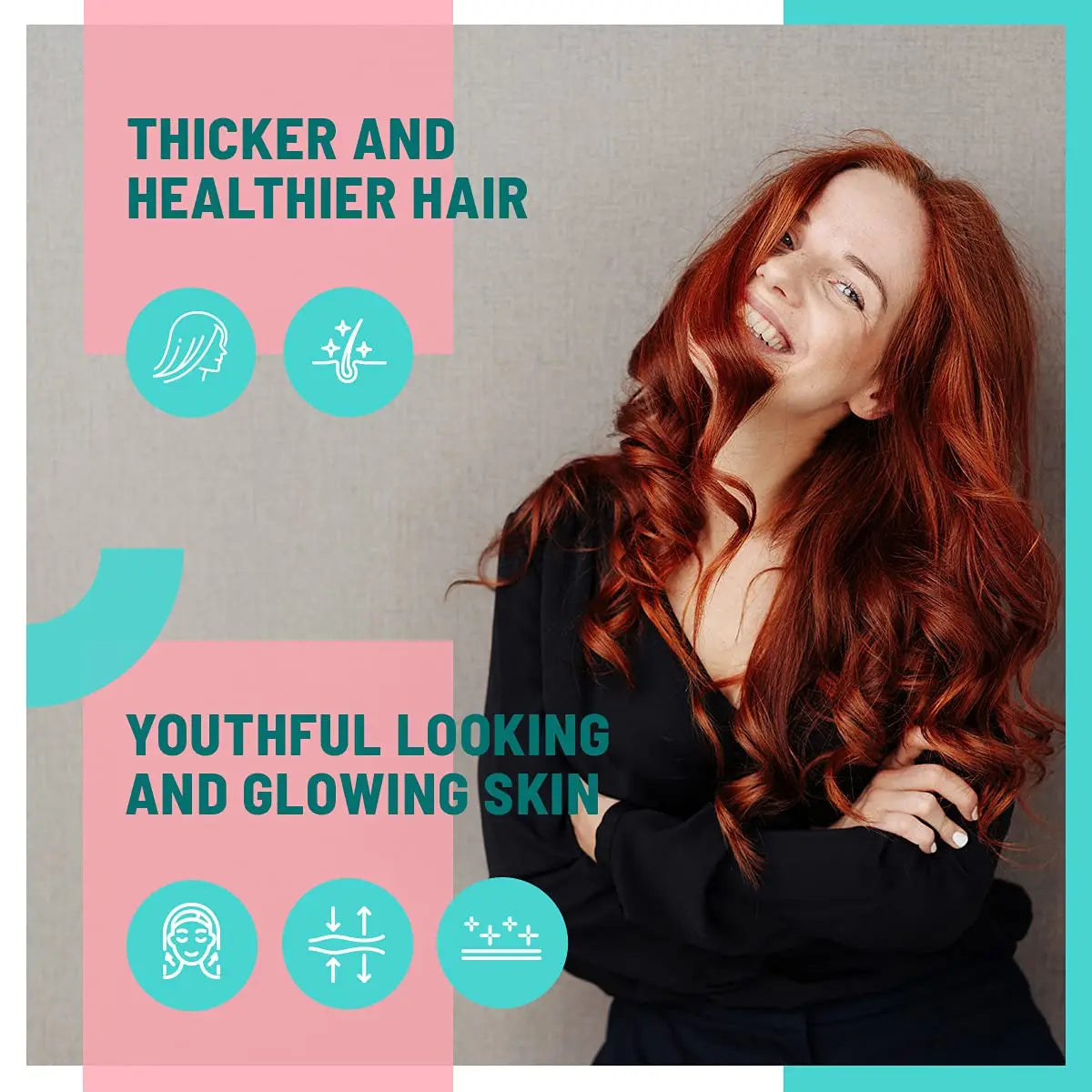 Advanced Collagen Generator with Vitamin C, BIOSIL Supplement for Women - Supports Healthy Hair - AB Mystery