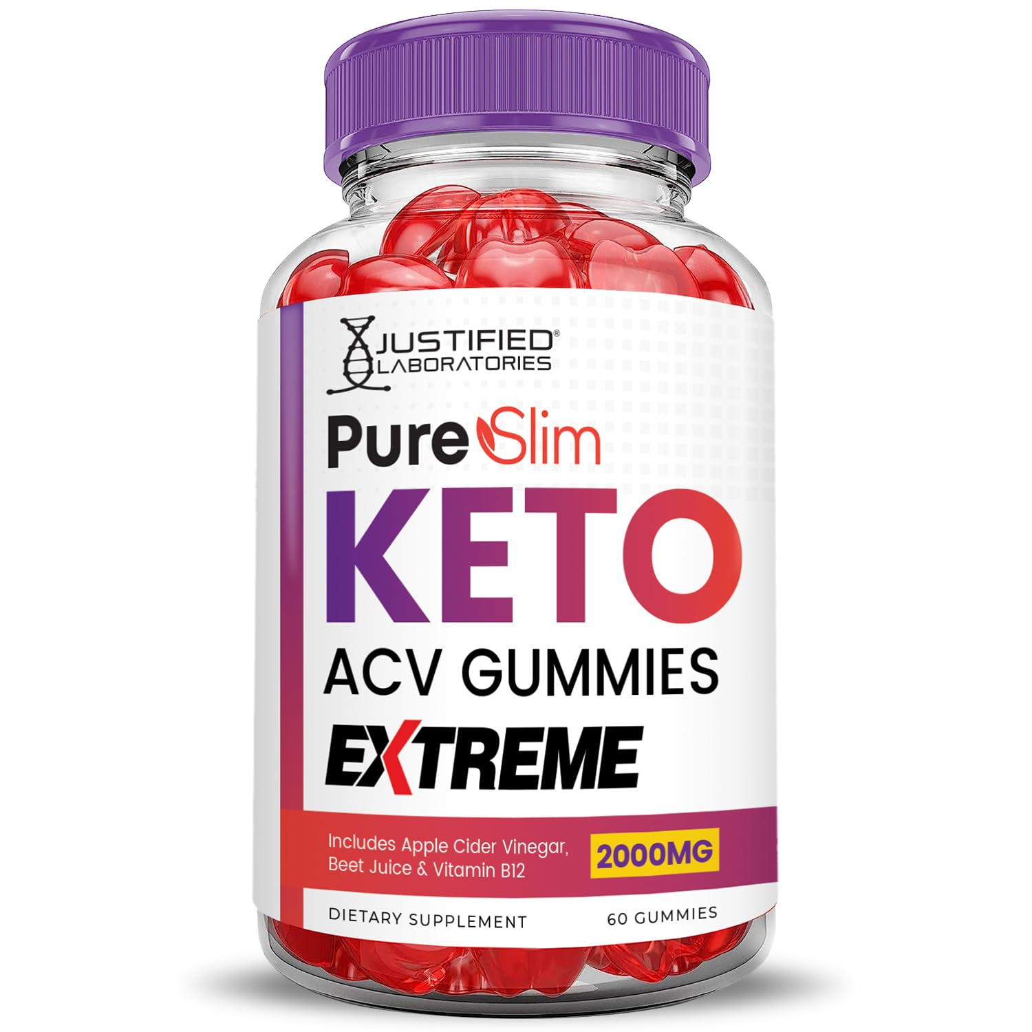 (2 Pack) Pure Slim Keto ACV Gummies Extreme 2000MG PureSlim Keto Gummies
