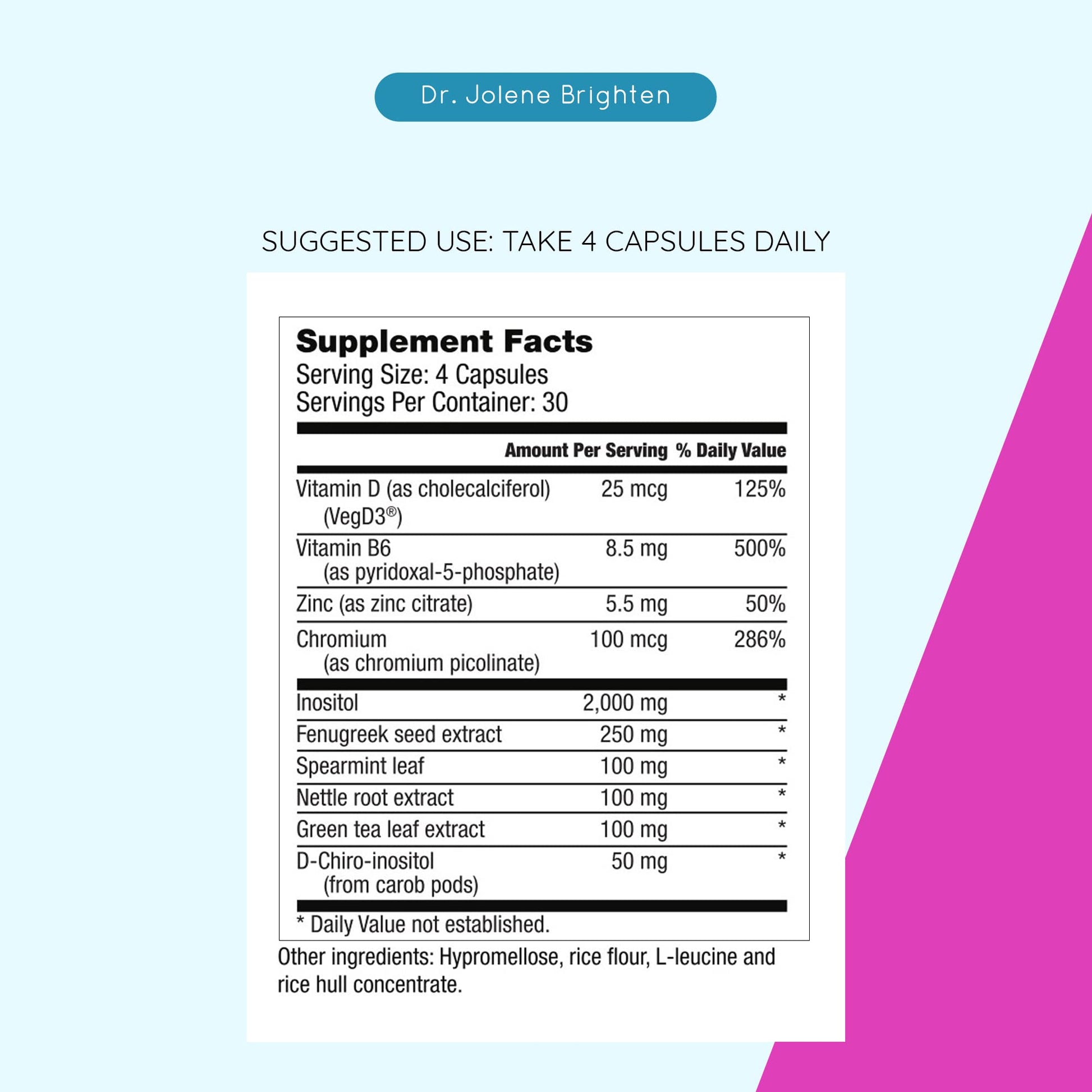 Dr. Brighten Myoinositol Plus - Doctor Formulated Ratio of Myo- and D-Chiro-Inositol - AB Mystery