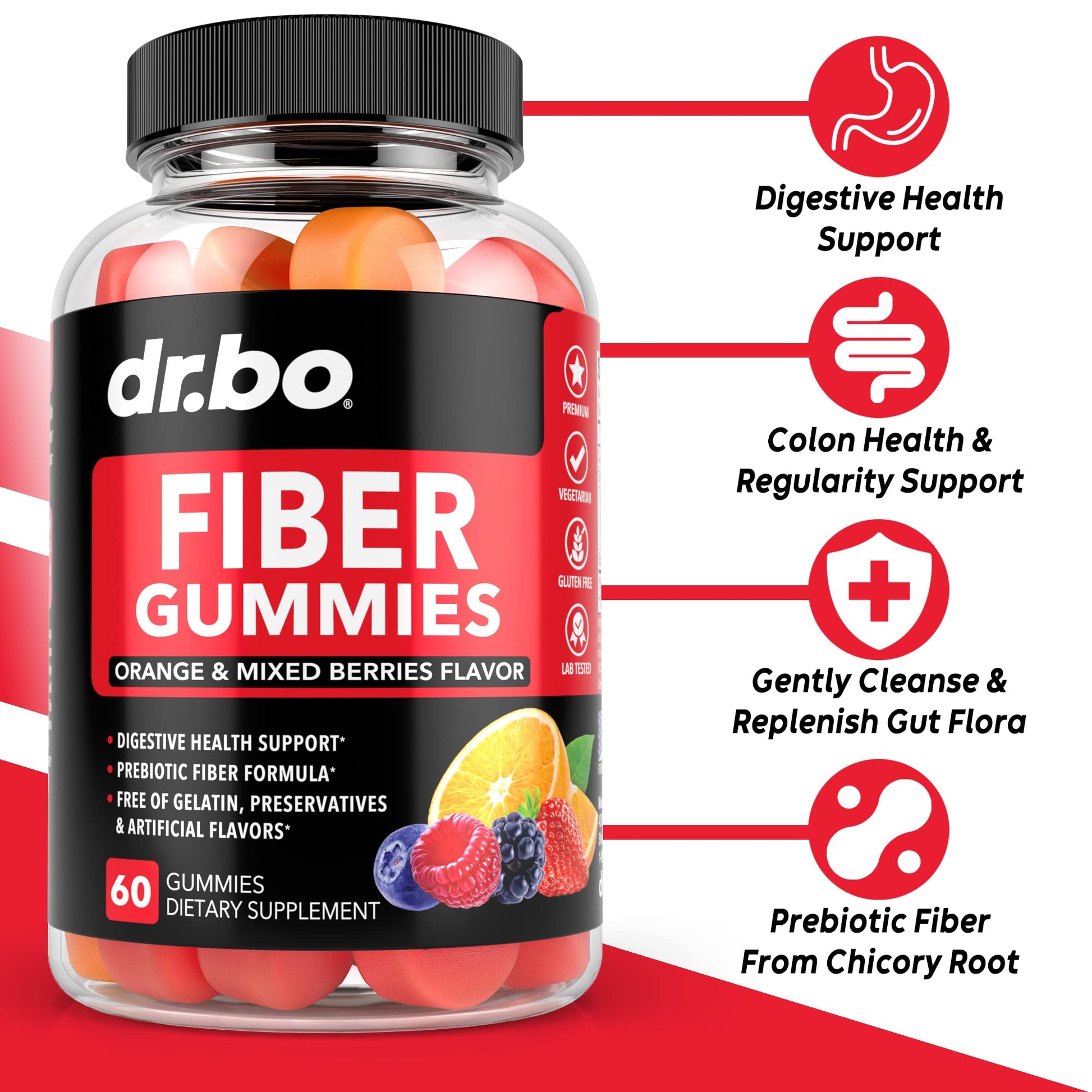 Fiber Gummies for Adults & Kids - Tasty Gummy Prebiotic Fiber Supplement for Max Digest - AB Mystery
