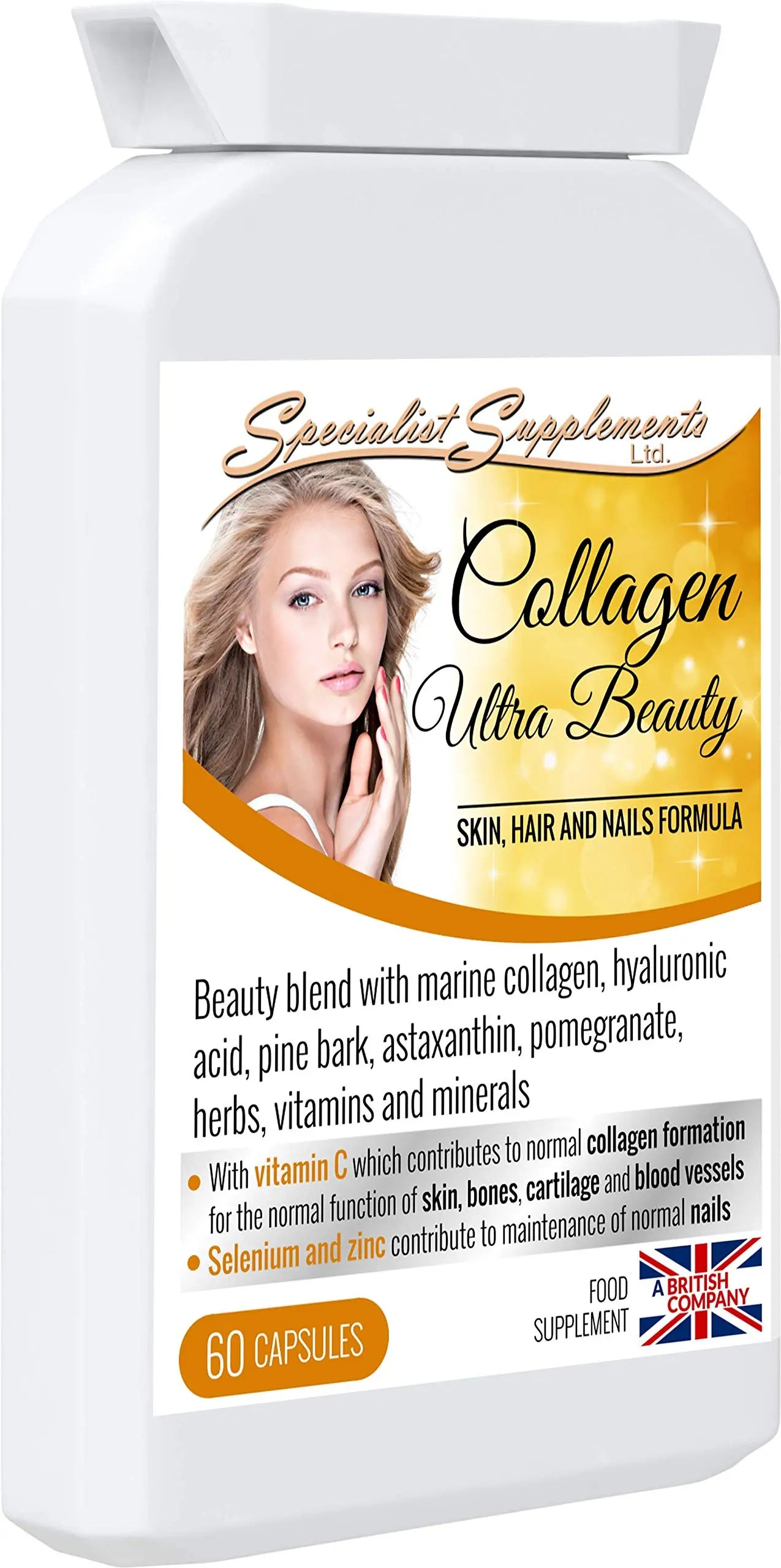 Specialist Supplements Collagen Ultra Beauty Marine Collagen, Hyaluronic Acid, Vitamin, Mineral - AB Mystery