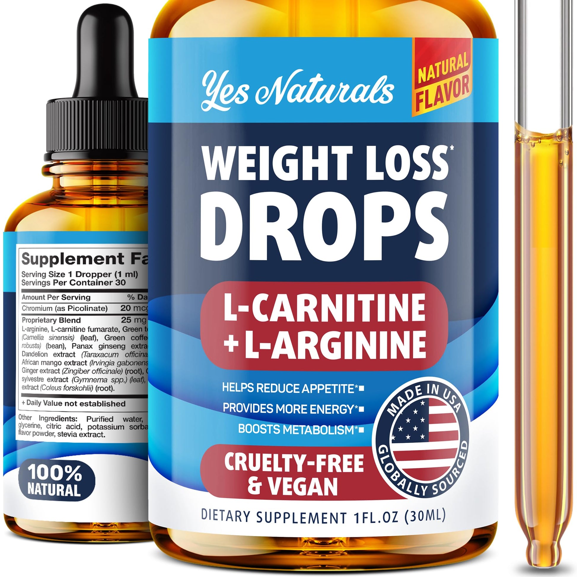 YES NATURALS! Weight Loss Drops - Natural Metabolism Booster & Appetite Suppressant - AB Mystery