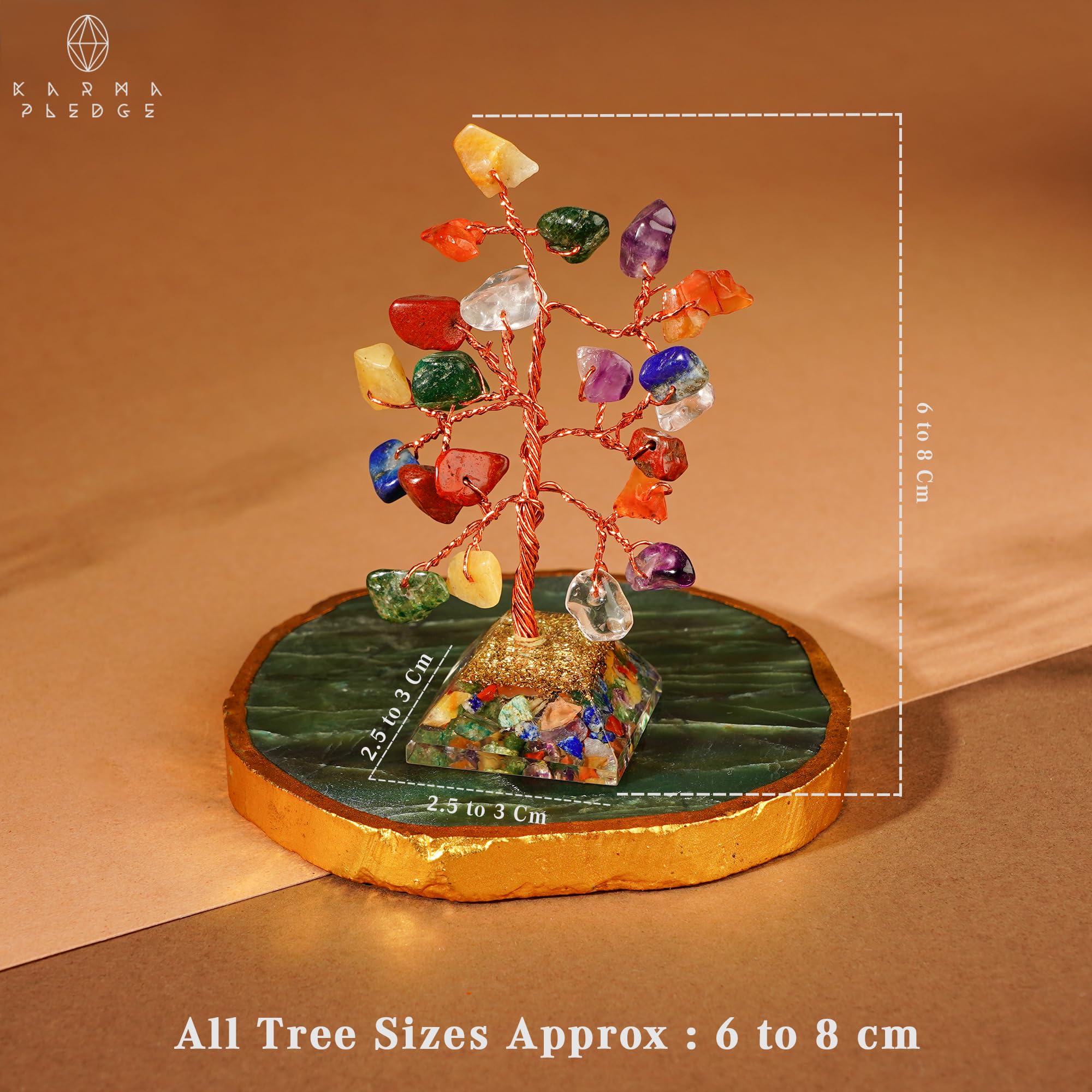 Crystal Tree Tree of Life 7 Chakra Healing Crystals & Stones for Positive Energy, Good Luck Gifts - AB Mystery