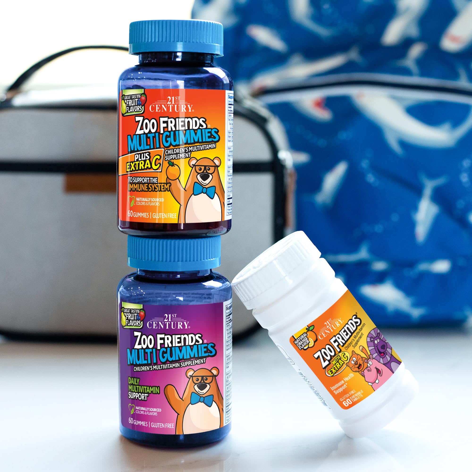 21st Century Zoo Friends with Extra C Chewable Tablets, 60 Count - AB Mystery