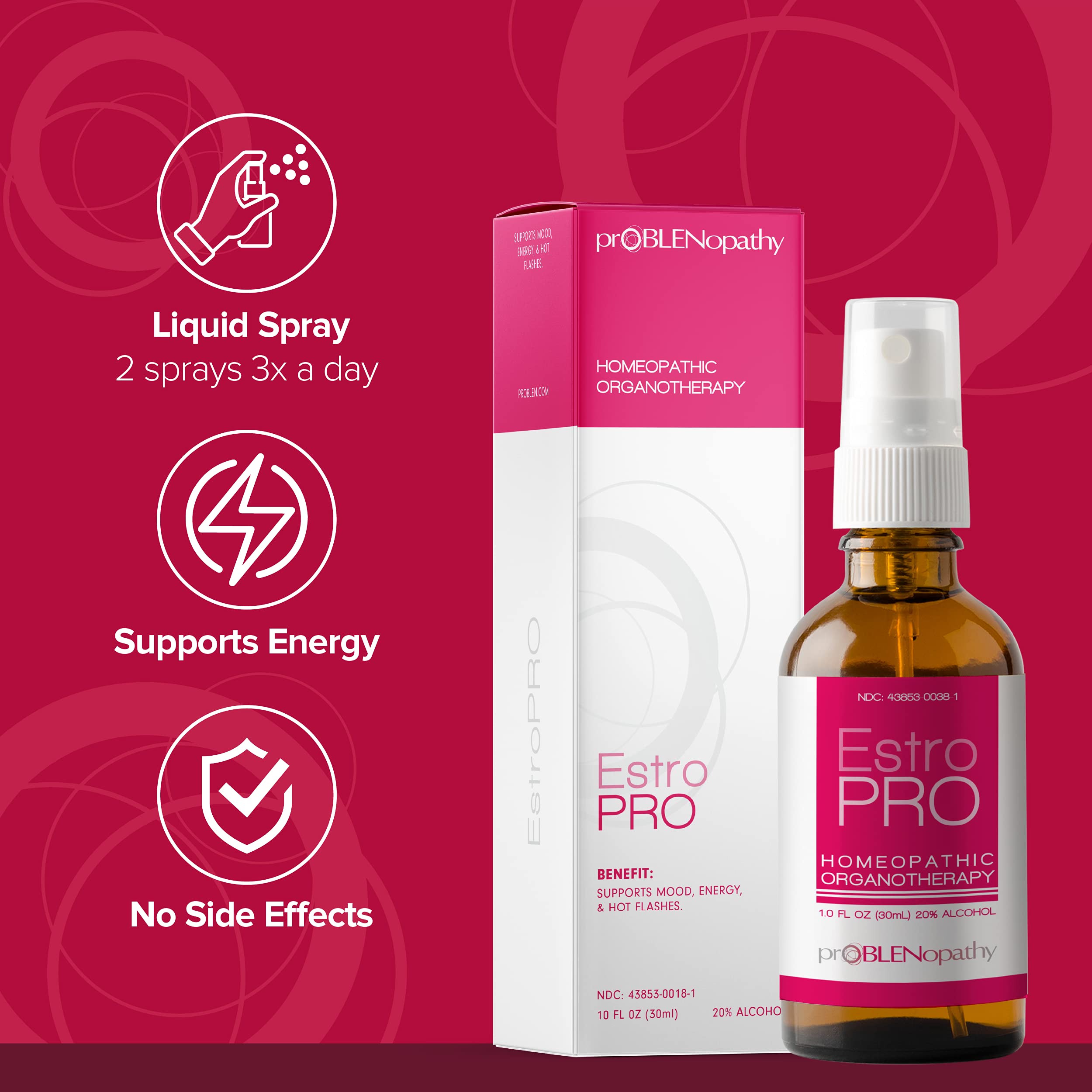 proBLEN Estrogen & Progesterone Oral Spray for Hormone Balance & Menopause Care 30ml - AB Mystery