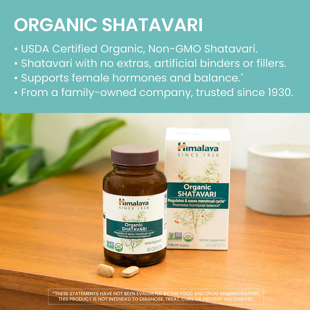 Himalaya Organic Shatavari for PMS, Menstrual Cramp Relief, Menopause Support, and Women's Health - AB Mystery