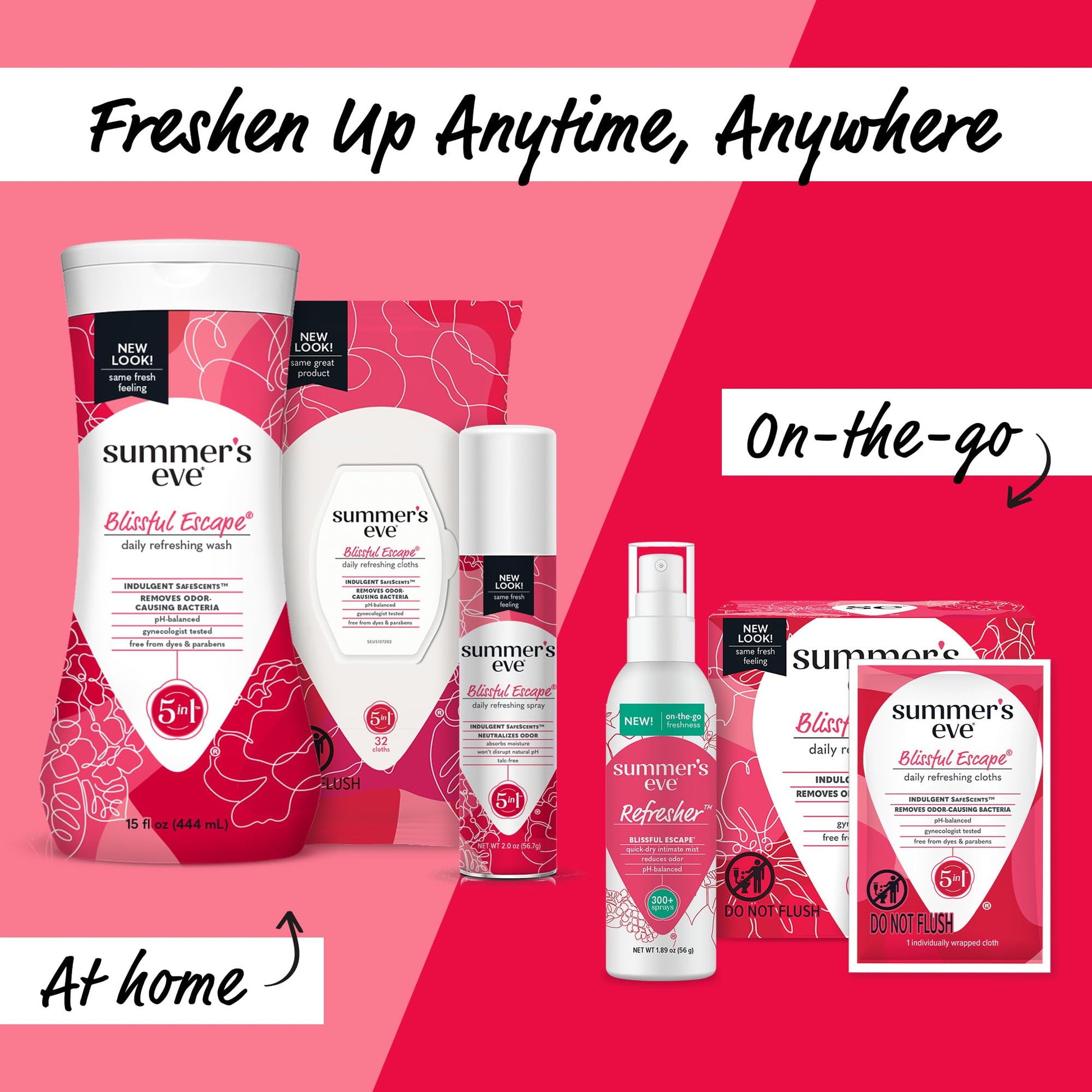 Summer's Eve Blissful Escape Daily Refreshing Feminine Wipes, Removes Odor, pH balanced, 32 Count - AB Mystery