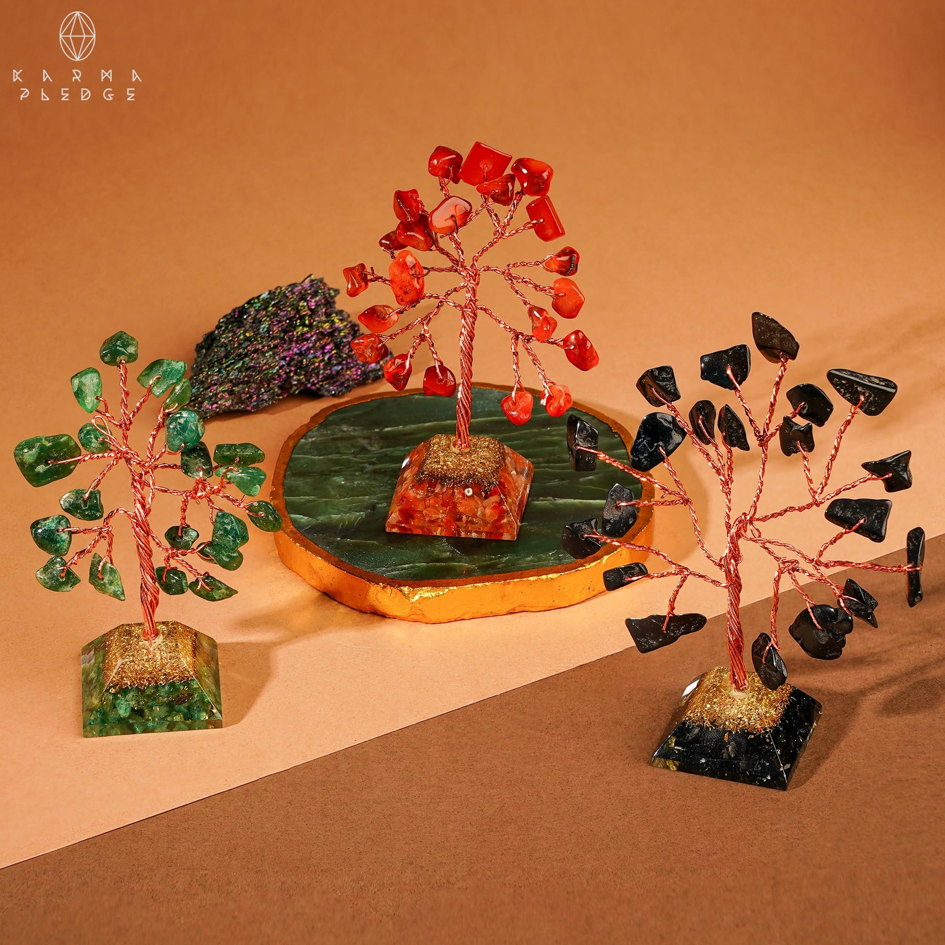 Crystal Tree Tree of Life 7 Chakra Healing Crystals & Stones for Positive Energy, Good Luck Gifts - AB Mystery