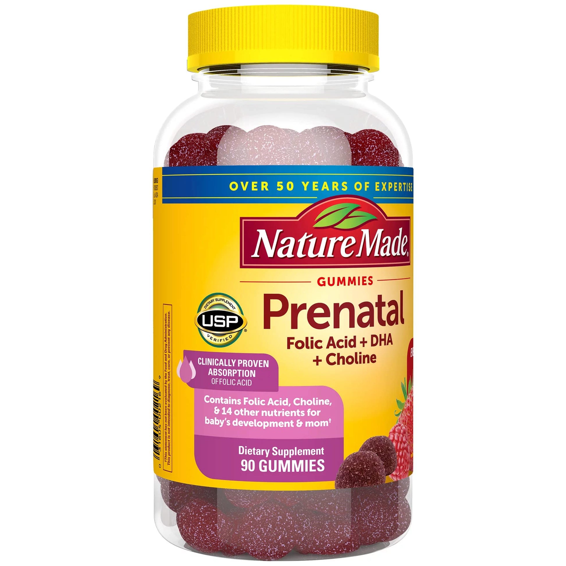 Nature Made Prenatal Gummies with DHA and Folic Acid Dietary Supplement Prenatal Health Generic