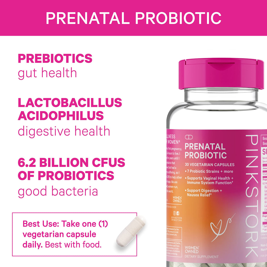 Pink Stork Liquid Prenatal Vitamin Bundle: Liquid Prenatal Vitamin with DHA and Folic Acid + Pro + DHA Pink Stork