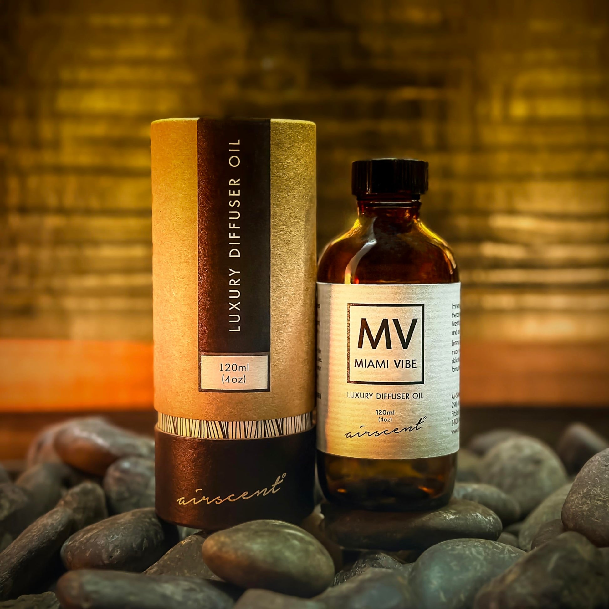 Miami Vibe Diffuser Oil - Air-Scent Fragrance for Aroma Oil Diffusers - 120 Milliliter (4 fl oz) Bottle - AB Mystery