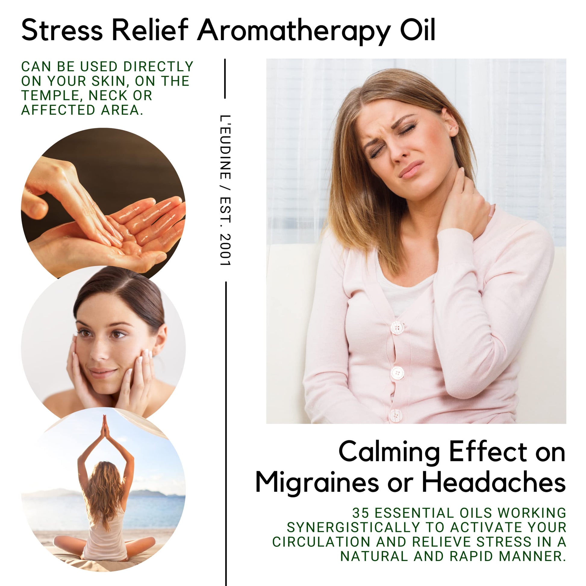 L'eudine Herbal 35 Essential Oil, Soothing and Calming Eucalyptus Essential Oil, Powerful Blend - AB Mystery