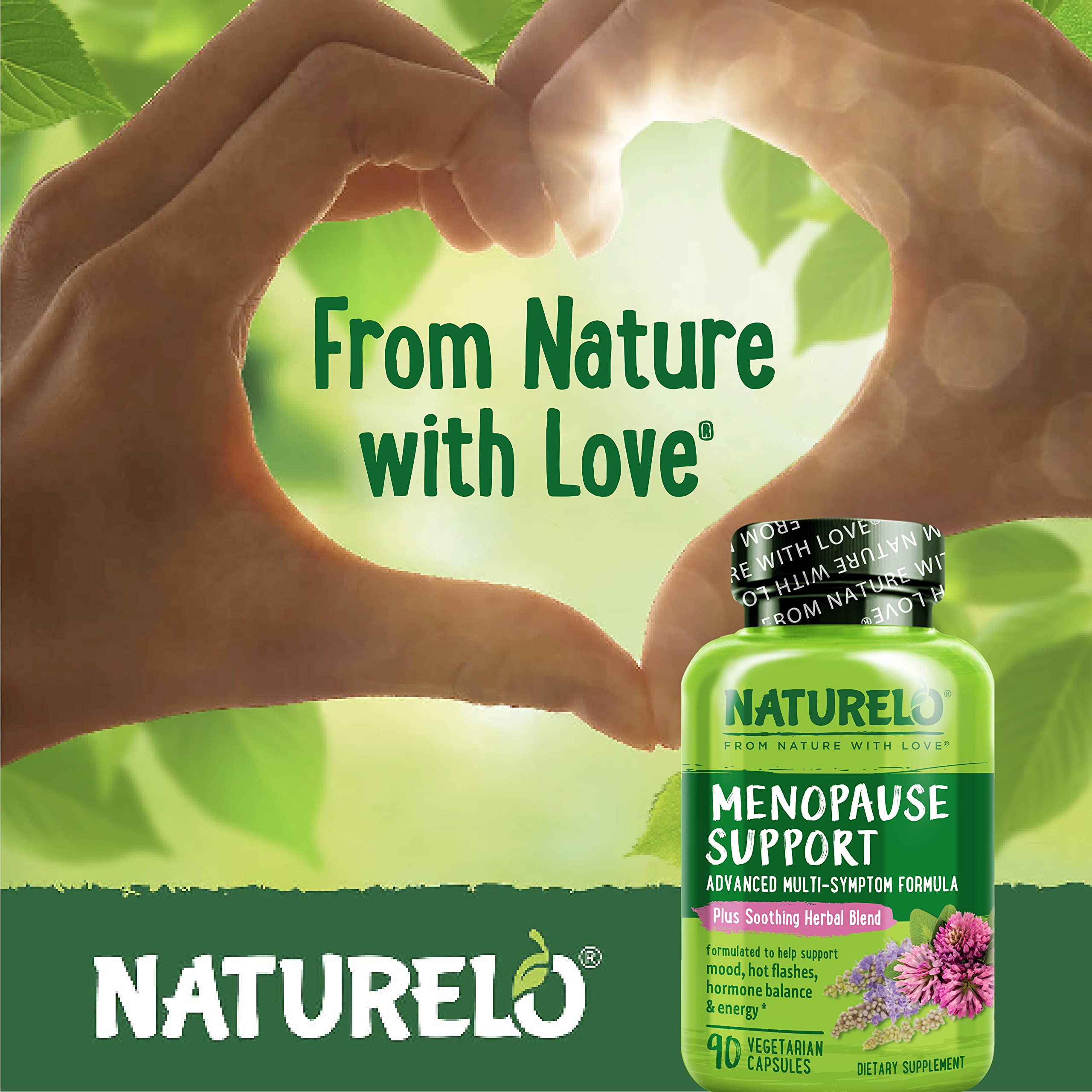 NATURELO Menopause Support, Advanced Multi-Symptom Formula w/Soothing Herbal Blend NATURELO