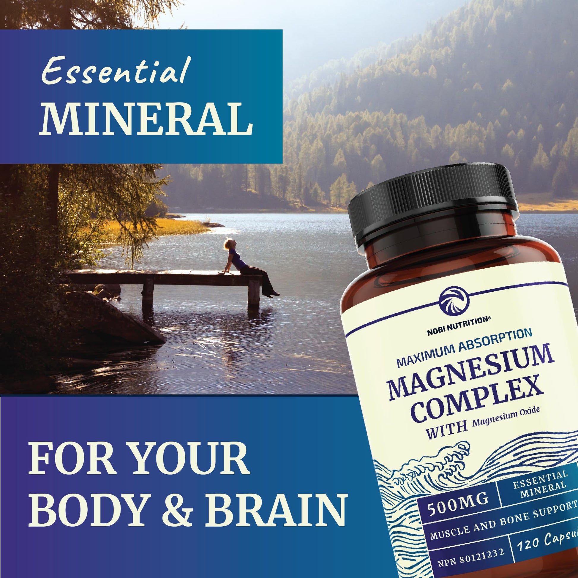 Magnesium Citrate Complex | 500 MG | High Absorption Formula | Calm, Relaxation - AB Mystery