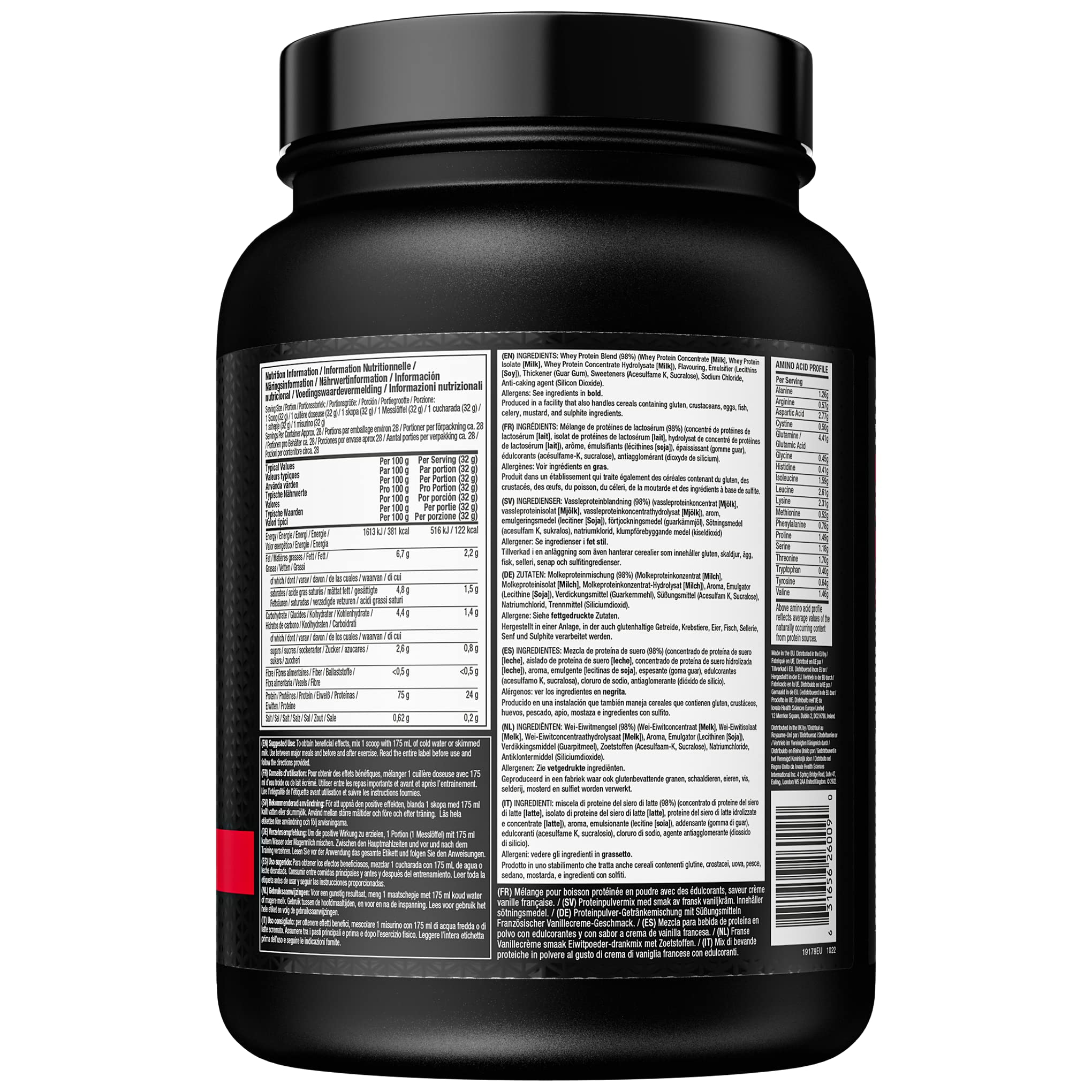 MuscleTech NitroTech 100% Whey Gold Protein Powder, Build Muscle Mass, Whey Isolate Protein Powder Muscletech