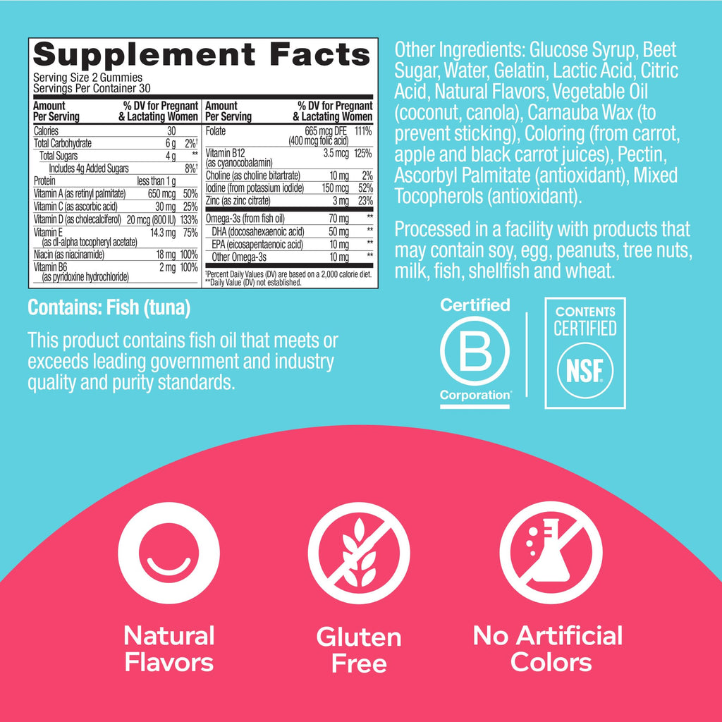 Olly The Essential Prenatal Gummy Multivitamin, 30 Day Supply OLLY