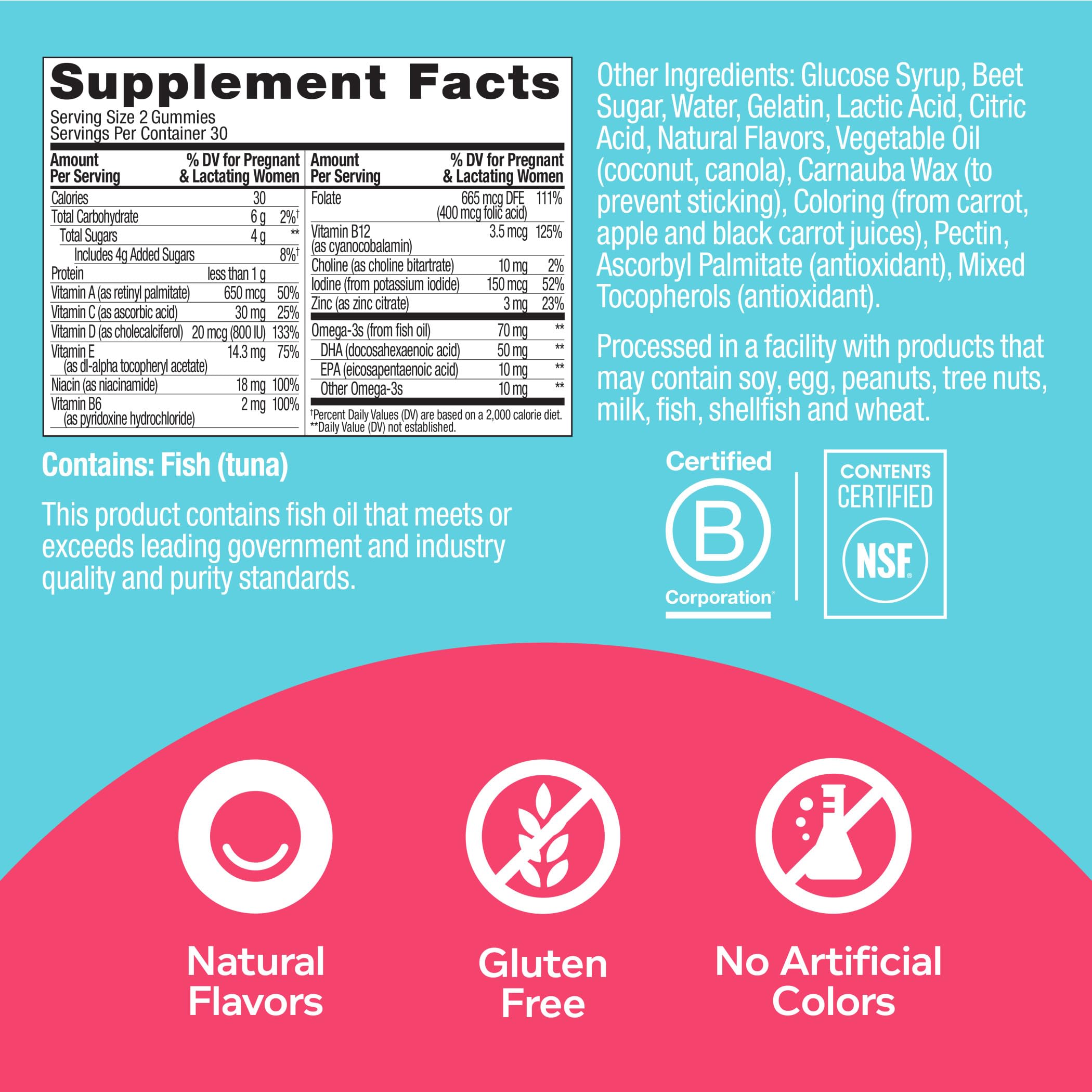 Olly The Essential Prenatal Gummy Multivitamin, 30 Day Supply OLLY