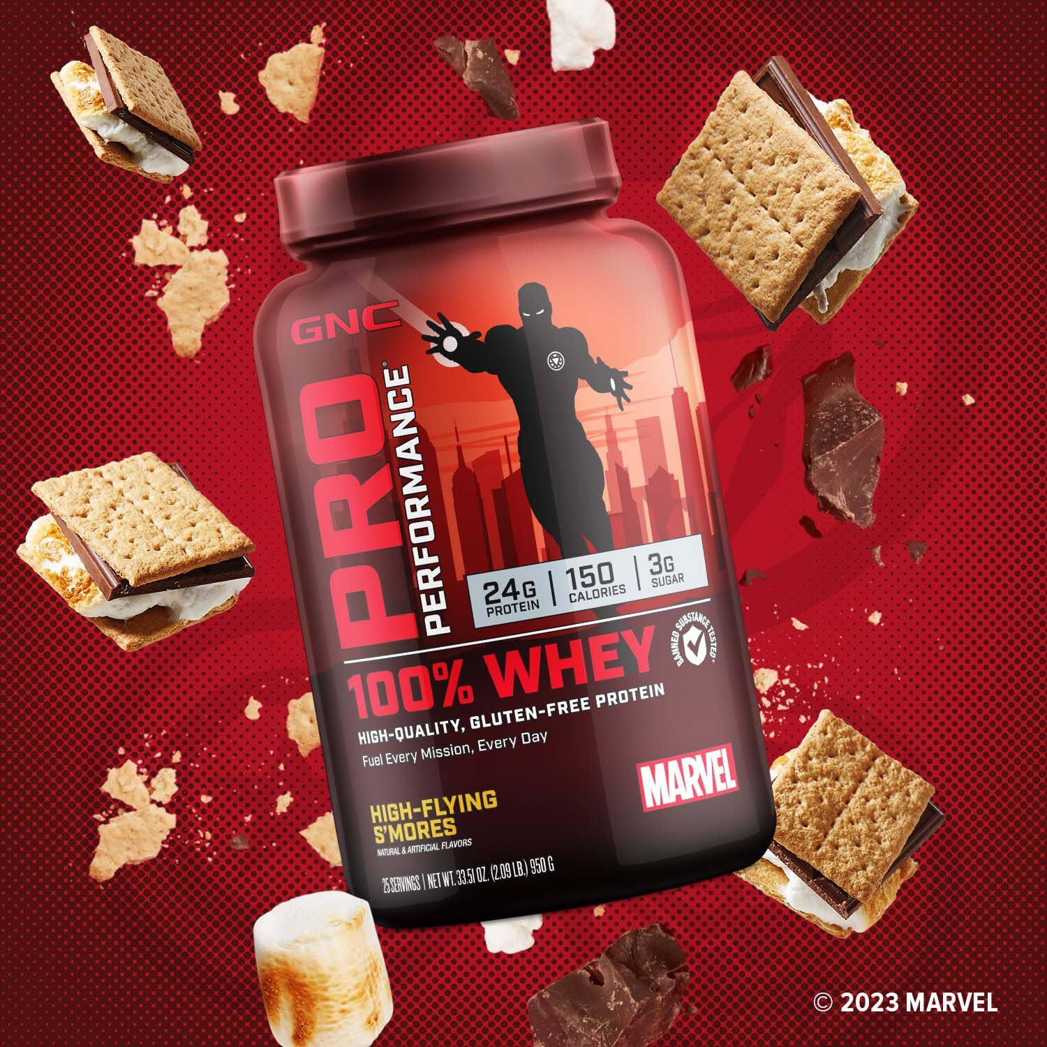 GNC Pro Performance 100% Whey - Marvel: High-Flying S'Mores - 25 Servings - AB Mystery