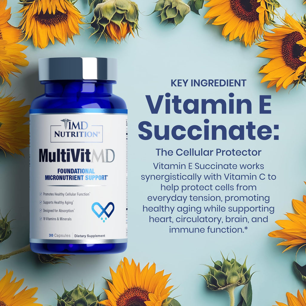 1MD Nutrition MultiVitMD Daily Multivitamin – 19 Essential Vitamins & Minerals for Adults Over 55 | Supports Healthy Aging, Heart, Brain, Bone, & Immune Health | - AB Mystery