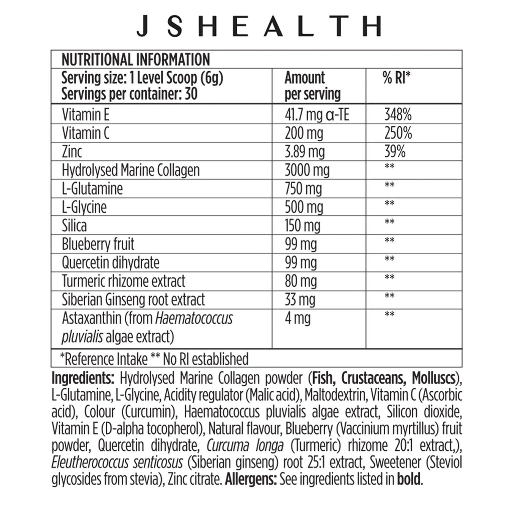 JSHealth Vitamins Vitality X + Collagen - Beauty Powder Supplement with Vitamins C & E - AB Mystery