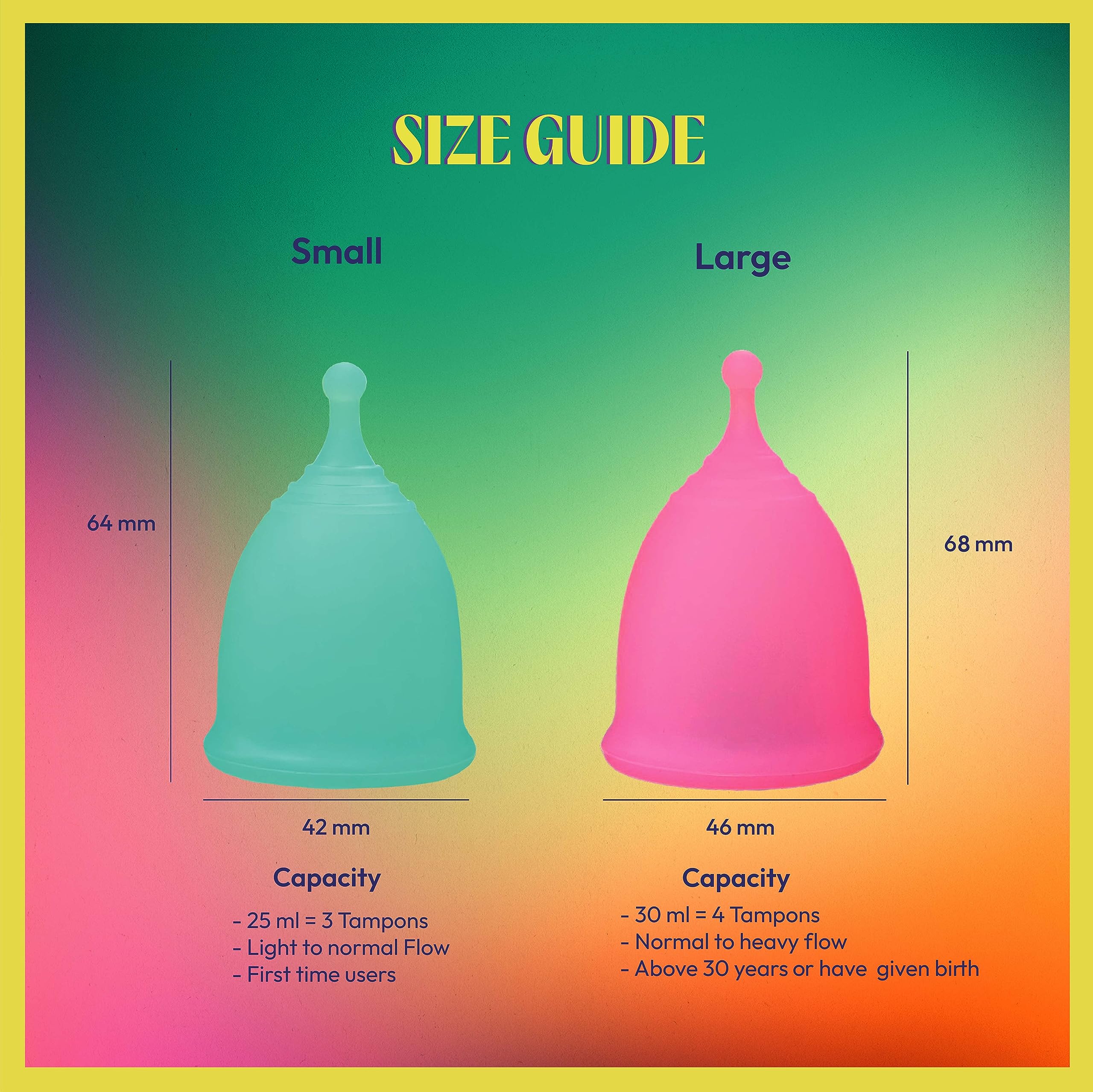 JAZZ Cup Soft Menstrual Cups – with Travel-Cotton Pouch – Reusable, 12-Hour Protection, 100% Medical - AB Mystery