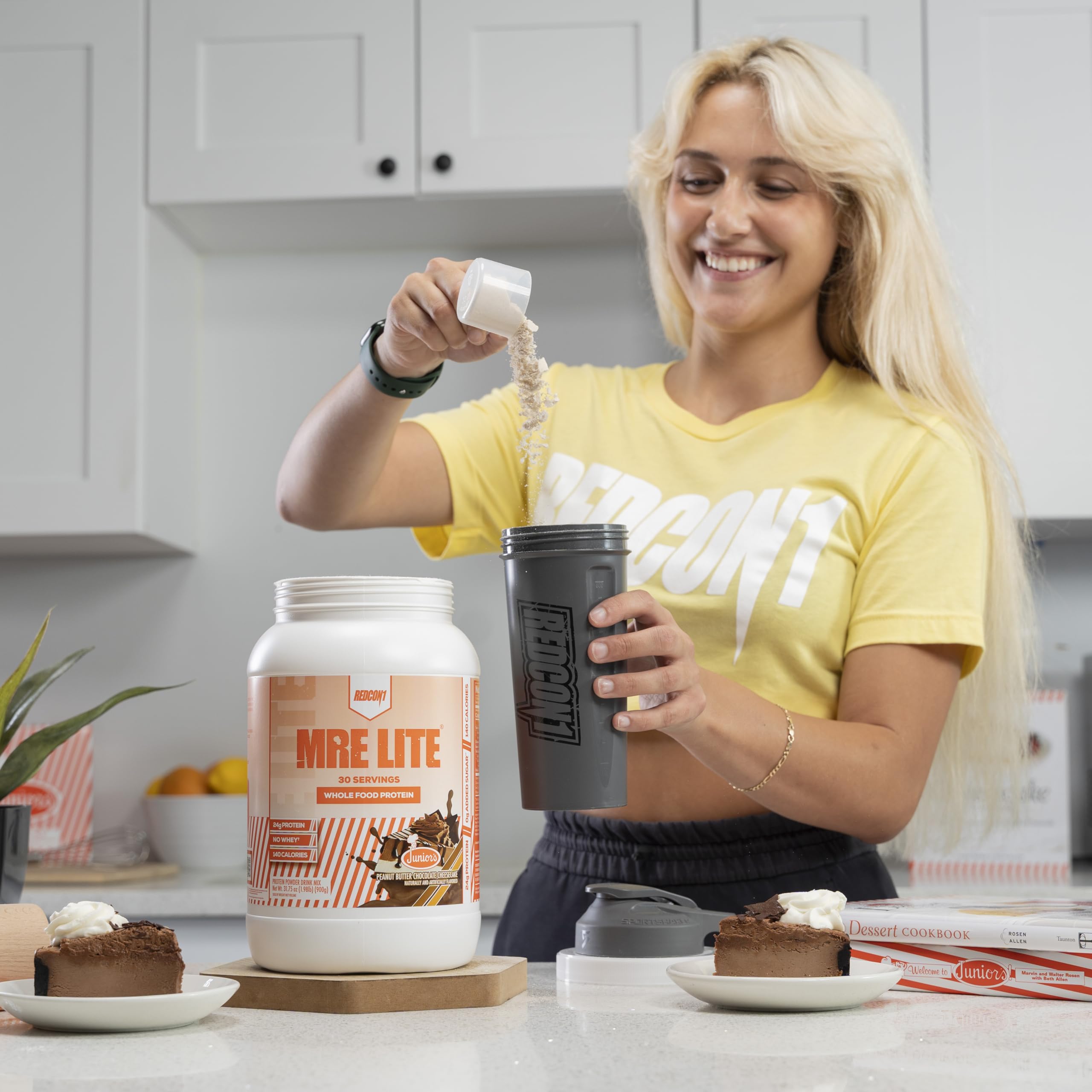 REDCON1 MRE Lite Whole Food Protein Powder, Juniors, Peanut Butter Chocolate - AB Mystery