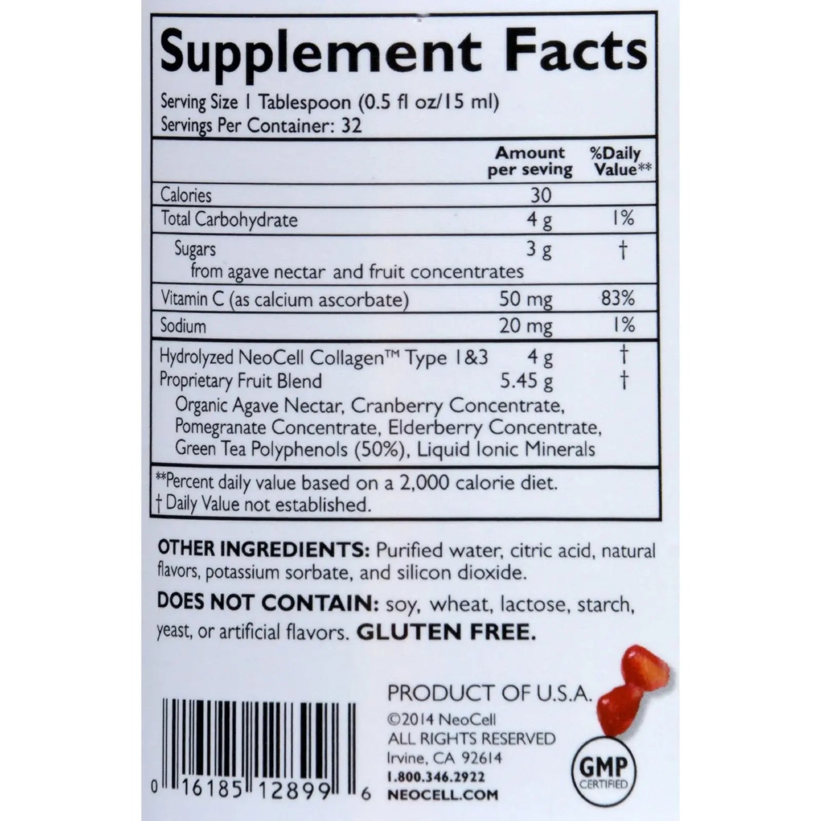 Collagen+C Pomegranate 16 Ounces Neocell