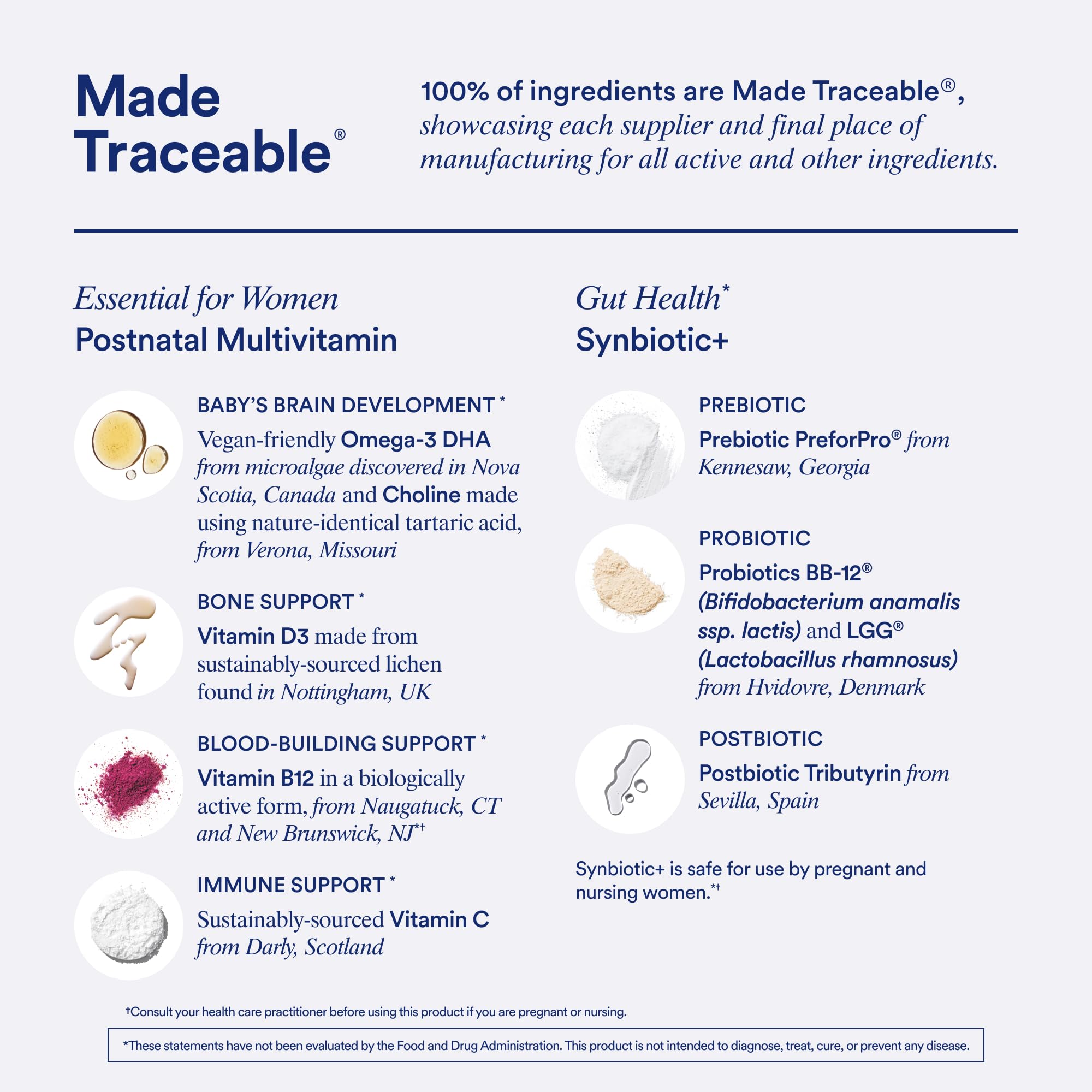 Ritual Postnatal Multivitamin and Gut Duo Supplements with Postnatal Vitamins and Synbiotic+ Ritual