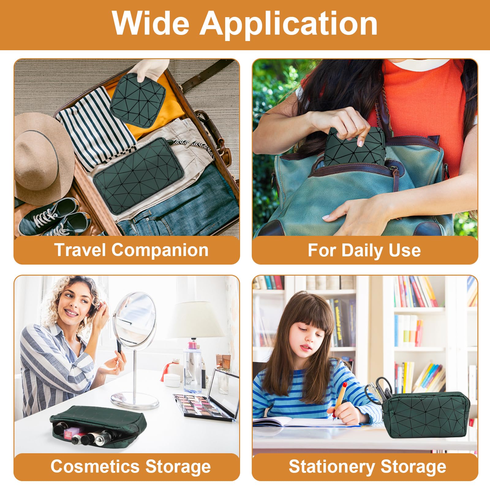 Likesing Sanitary Napkin Storage Bag, Leather First Period Kit for Girls 9-12, Portable Tampon Menstrual - AB Mystery