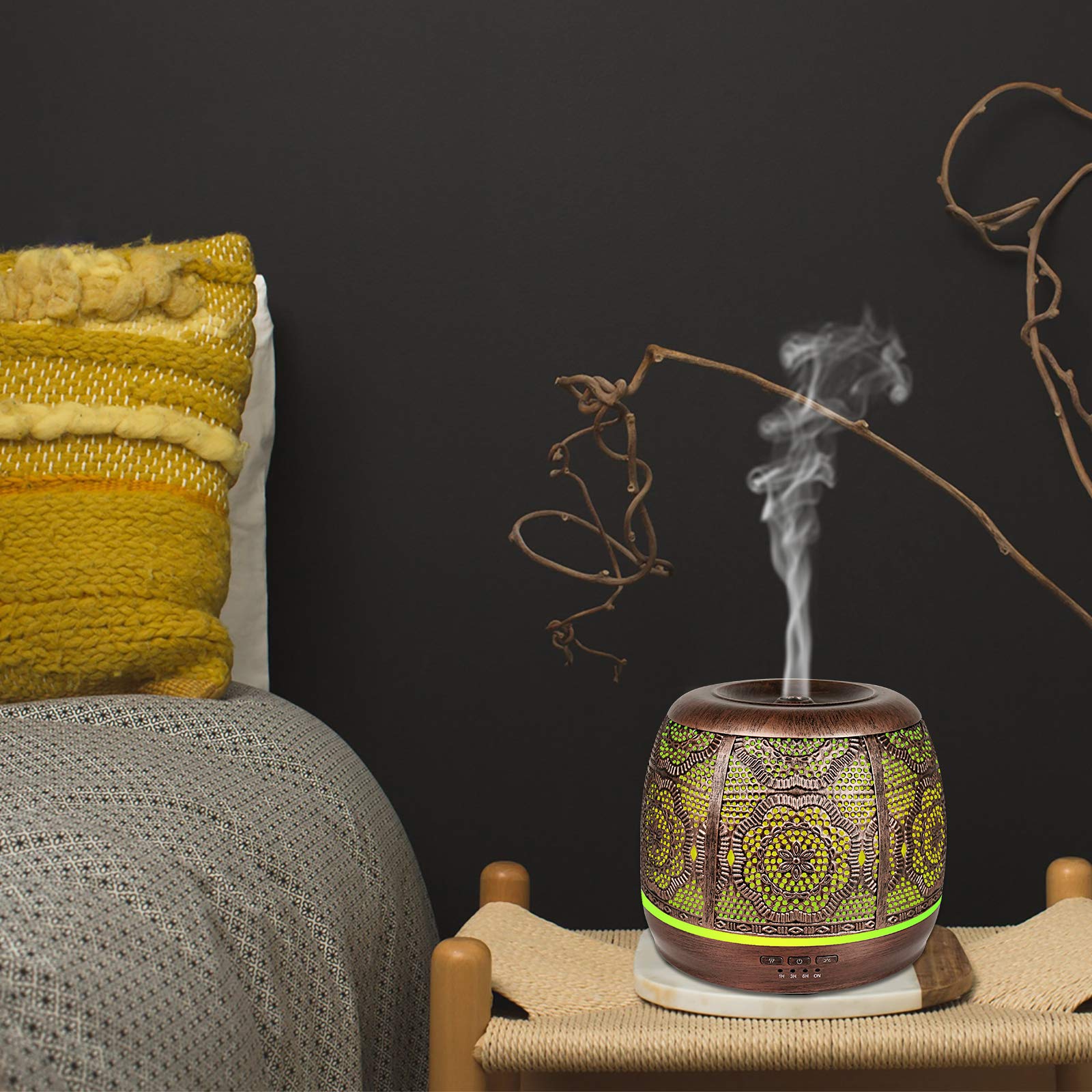 Essential Oil Diffuser, Upgraded Metal Diffusers for Essential Oils, Aromatherapy Diffuser Cool Mist - AB Mystery