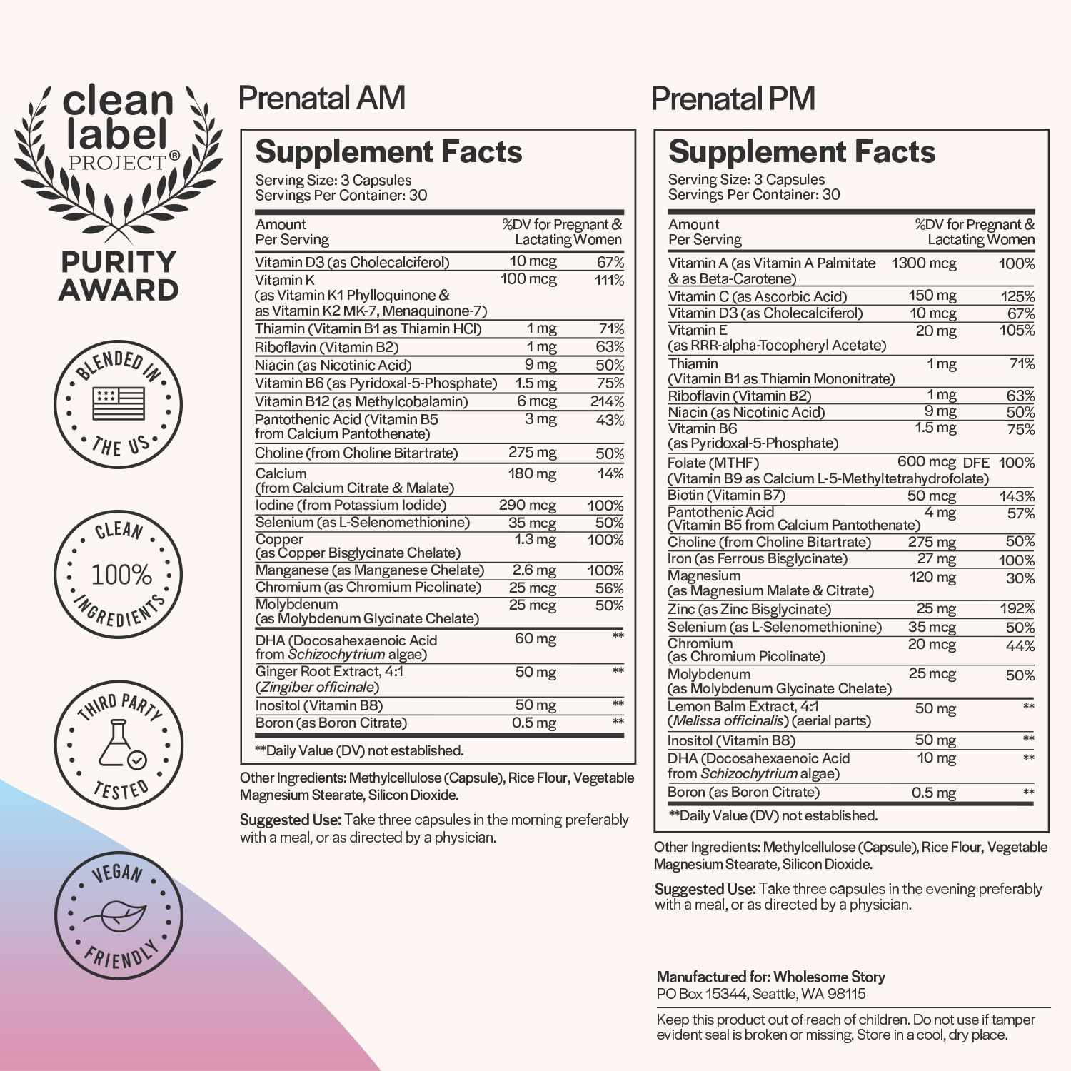 Her Premium TTC Fertility Support Bundle: Myo-Inositol & D-Chiro Inositol | Prenatal & Postnatal Vitamins Wholesome Story