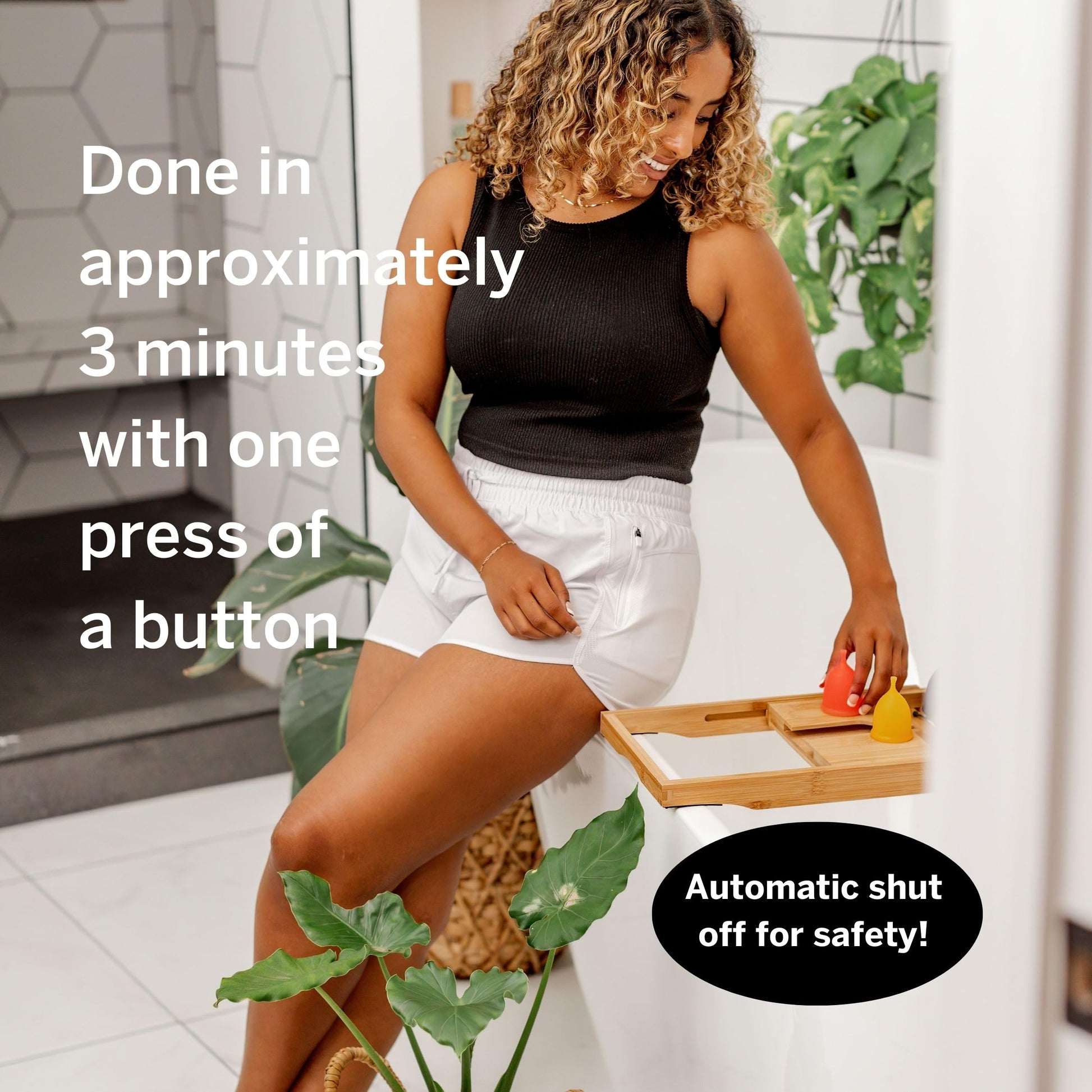 Pixie Menstrual Cup Steamer Sterilizer with A Small Period Cup - Ranked 1 for Most Comfortable Reusable - AB Mystery