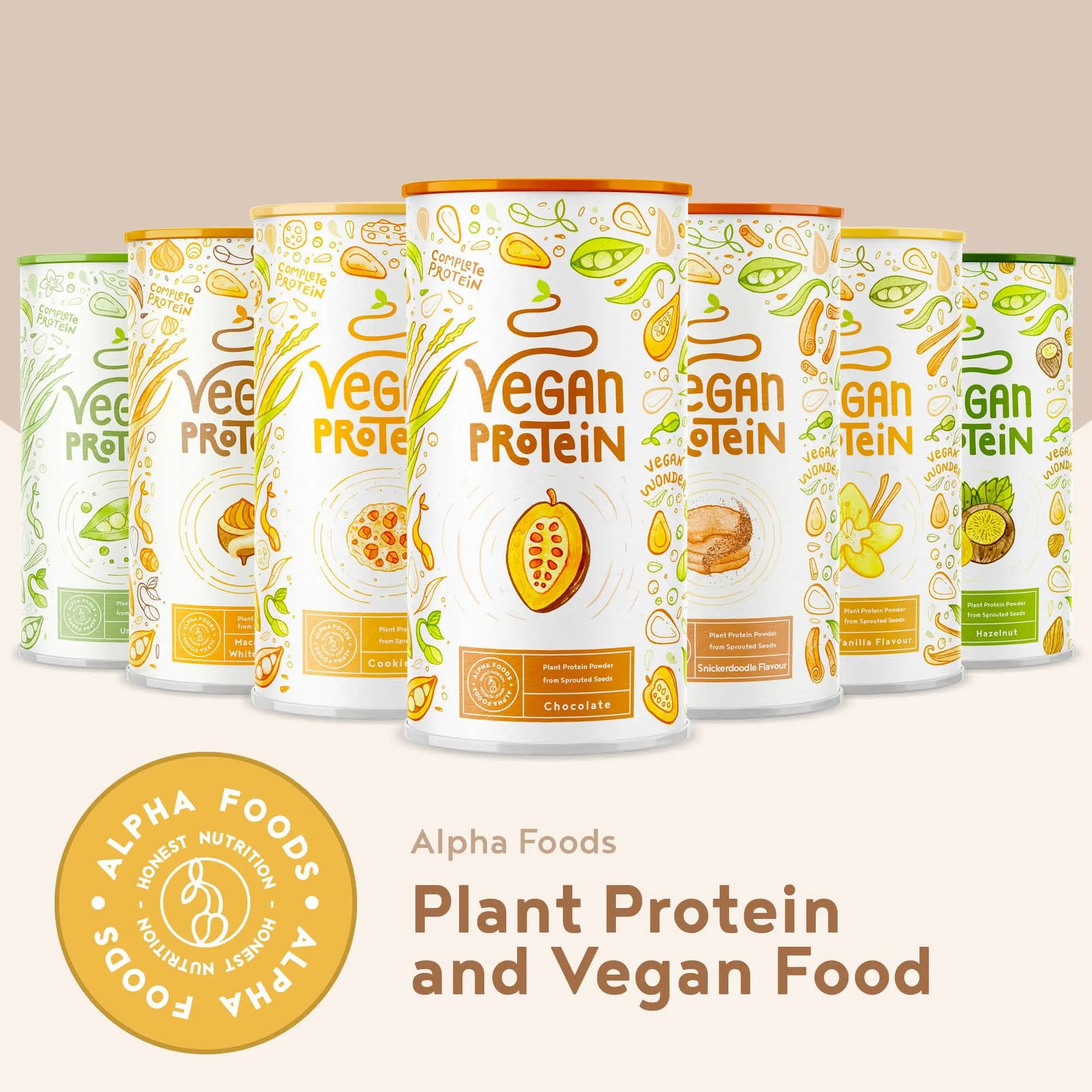 Alpha Foods Vegan Protein Powder - Muscle Building Powder with Amino Acids Alpha Foods